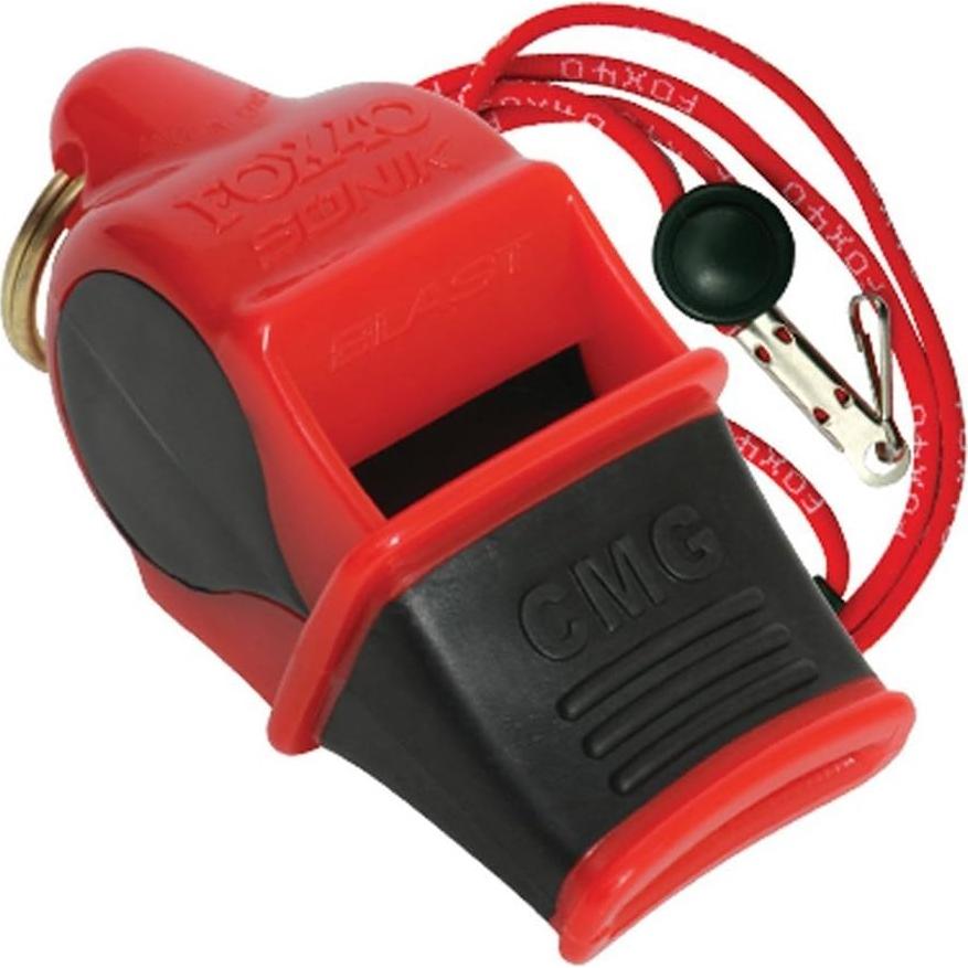 Silbatos Fox 40 Sonik Blast Cushion Rojo y Negro - 2 Piezas