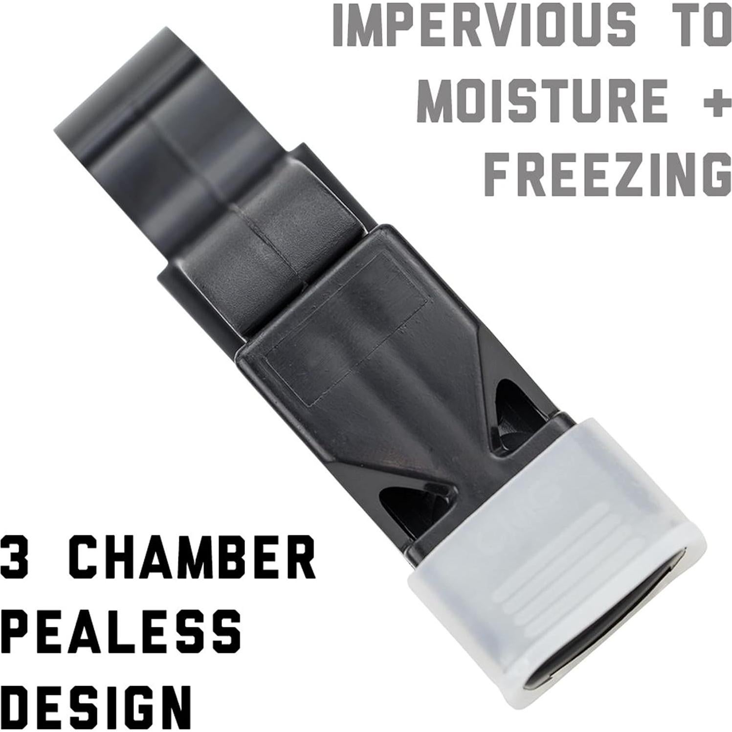 Silbato sin bola Crown Sporting Goods con agarre para dedos