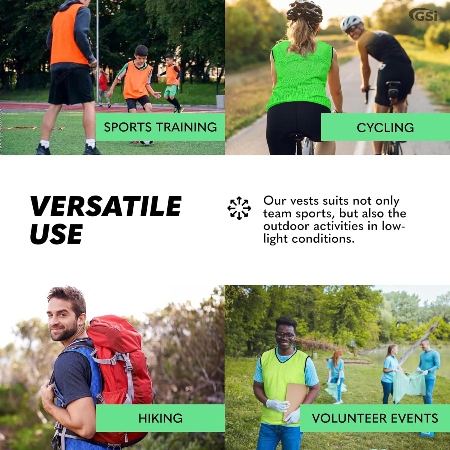 GSI Sports Pinnies Amarillo - Paquete de 6 - Talla Única