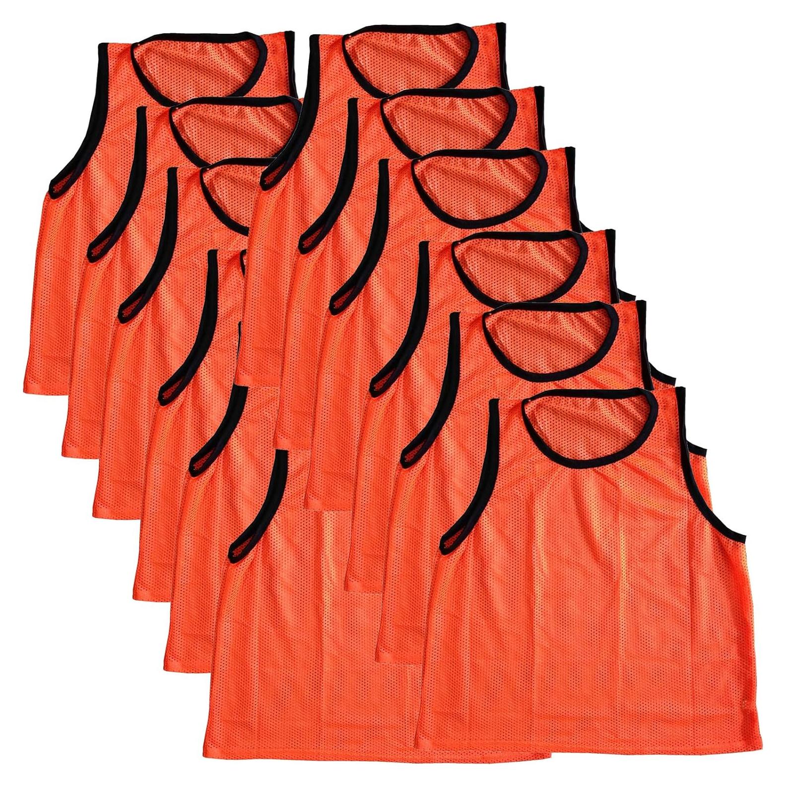 Conjunto de 12 Chalecos de Entrenamiento Scrimmage Naranja
