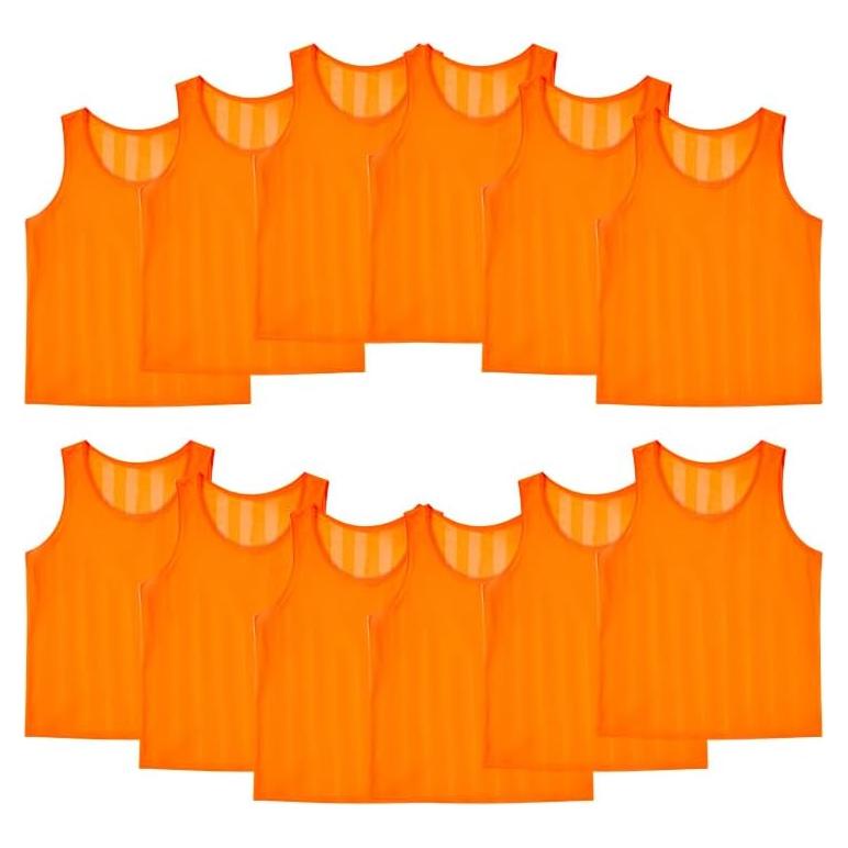 Paquete de 12 camisetas de práctica deportivas para niños y adultos