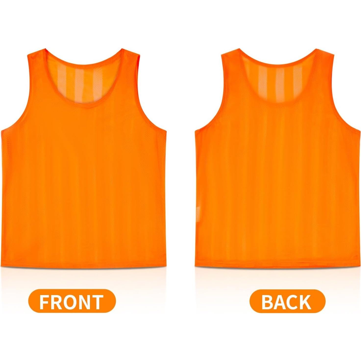 Paquete de 12 camisetas de práctica deportivas para niños y adultos