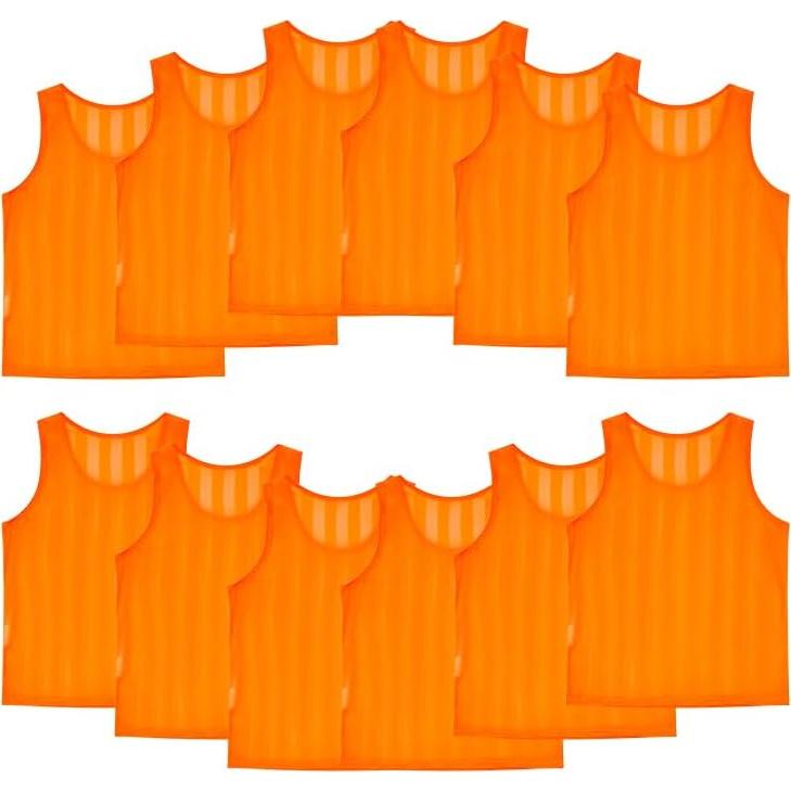 Paquete de 12 camisetas de práctica deportivas para niños y adultos