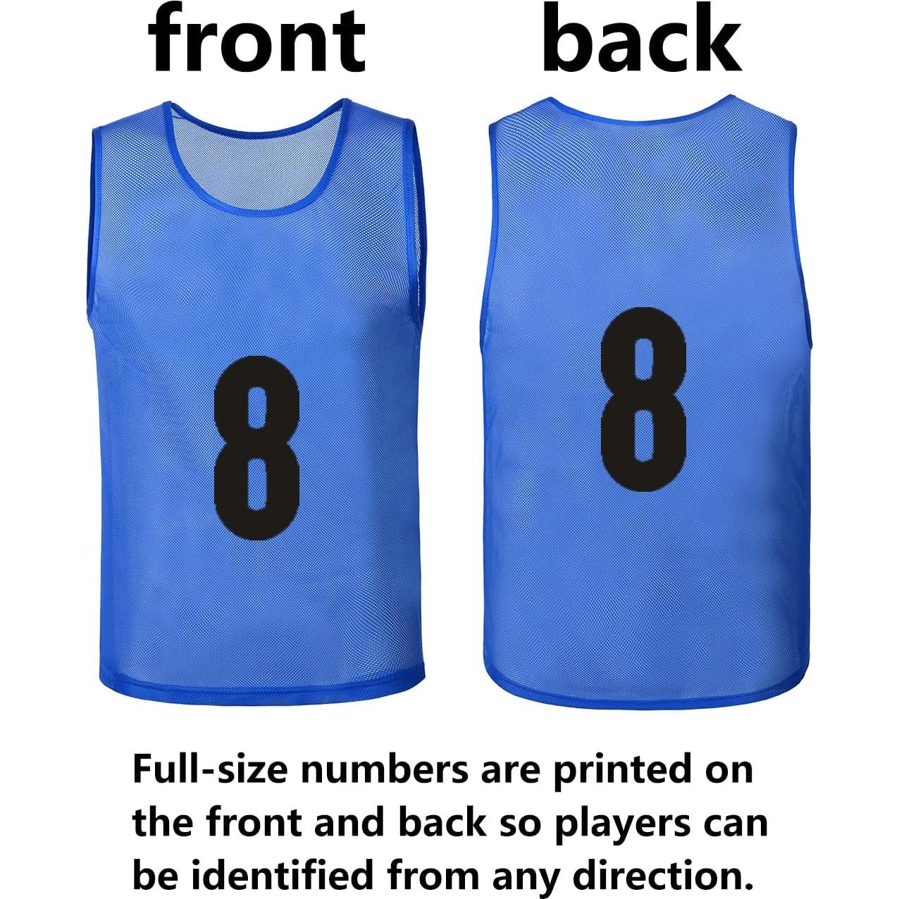 Paquete de 24 Chalecos de Malla Nylon Reversibles para Adultos