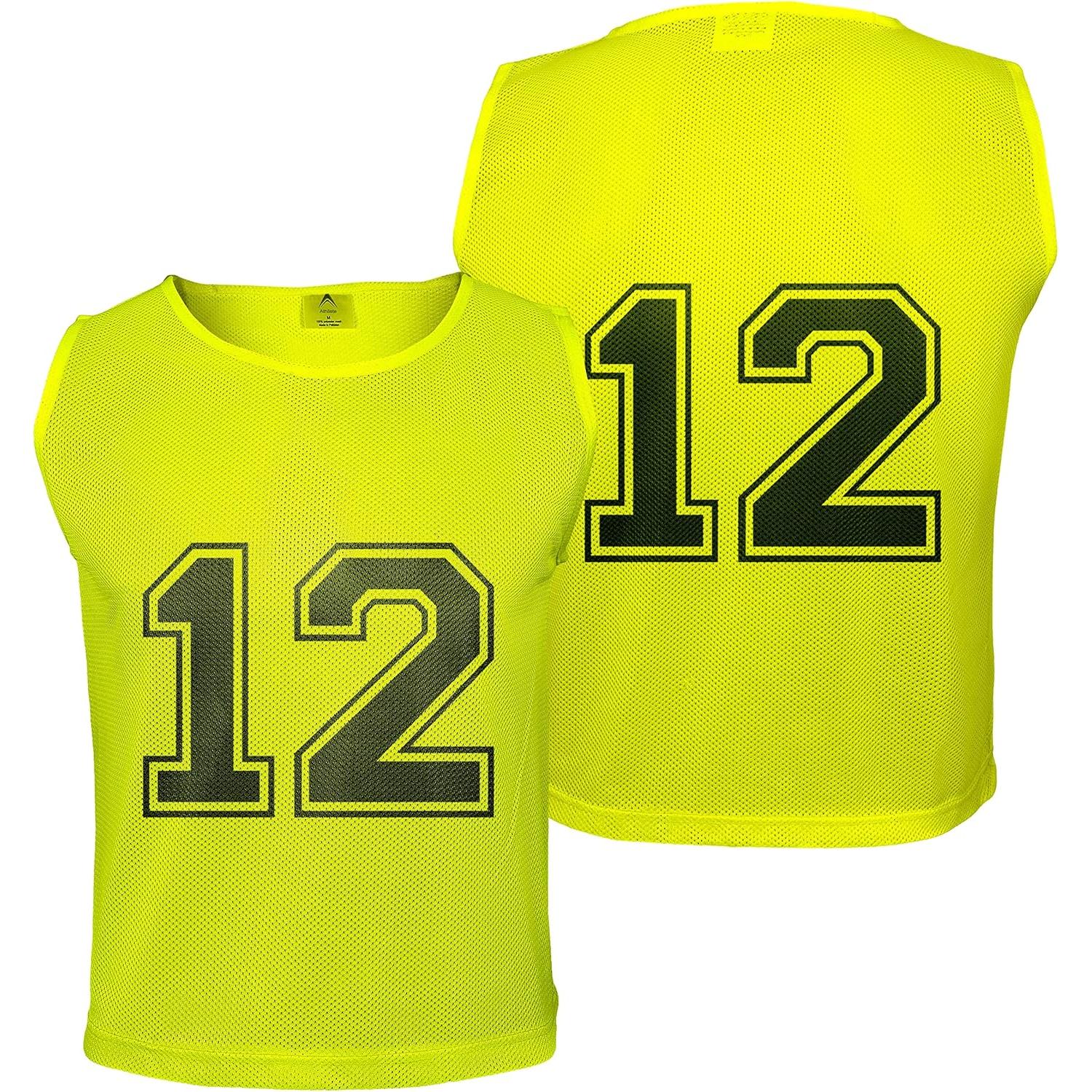 12 Chalecos Numerados Athllete Duramesh para Fútbol y Baloncesto