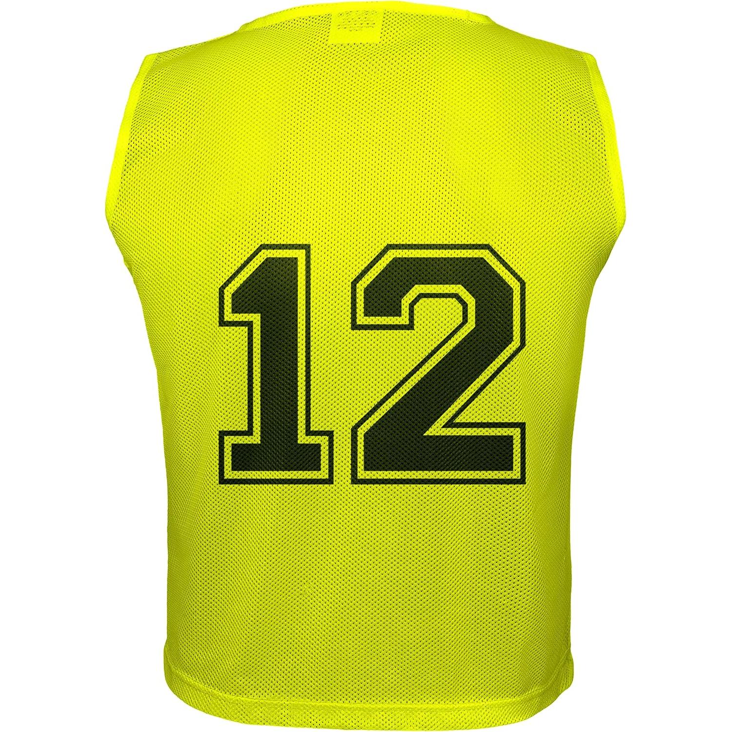 12 Chalecos Numerados Athllete Duramesh para Fútbol y Baloncesto