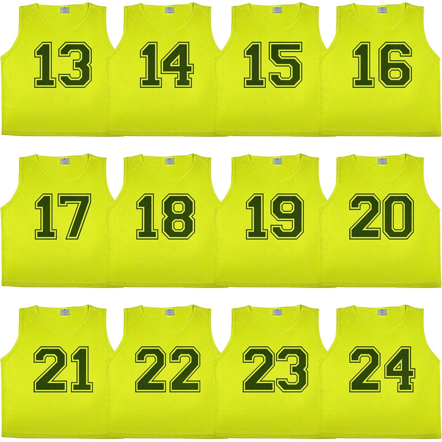 12 Chalecos Numerados Athllete Duramesh para Fútbol y Baloncesto