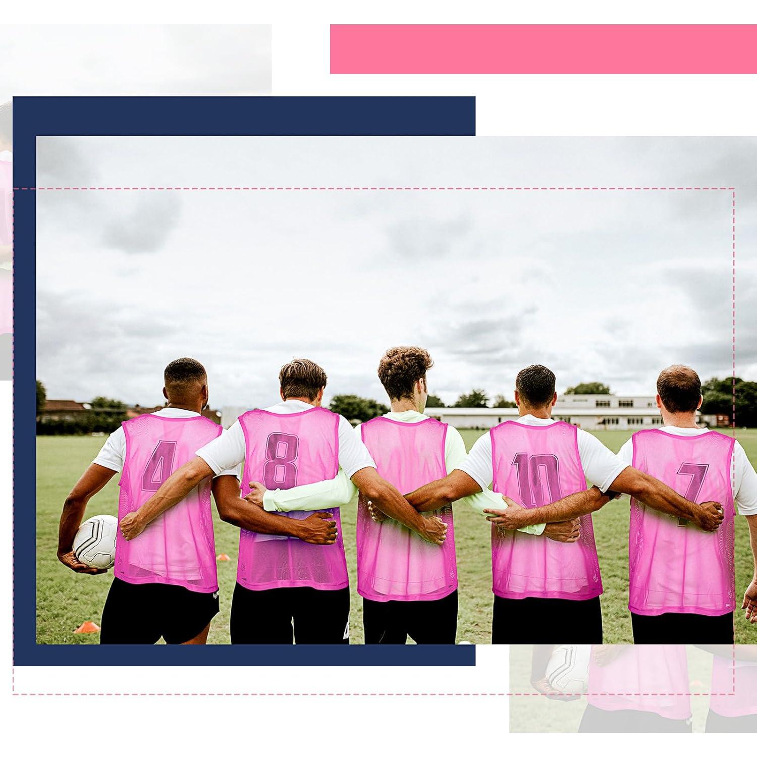 Chalecos de Scrimmage Boyiee para Jóvenes - Malla Nylon 12 Piezas