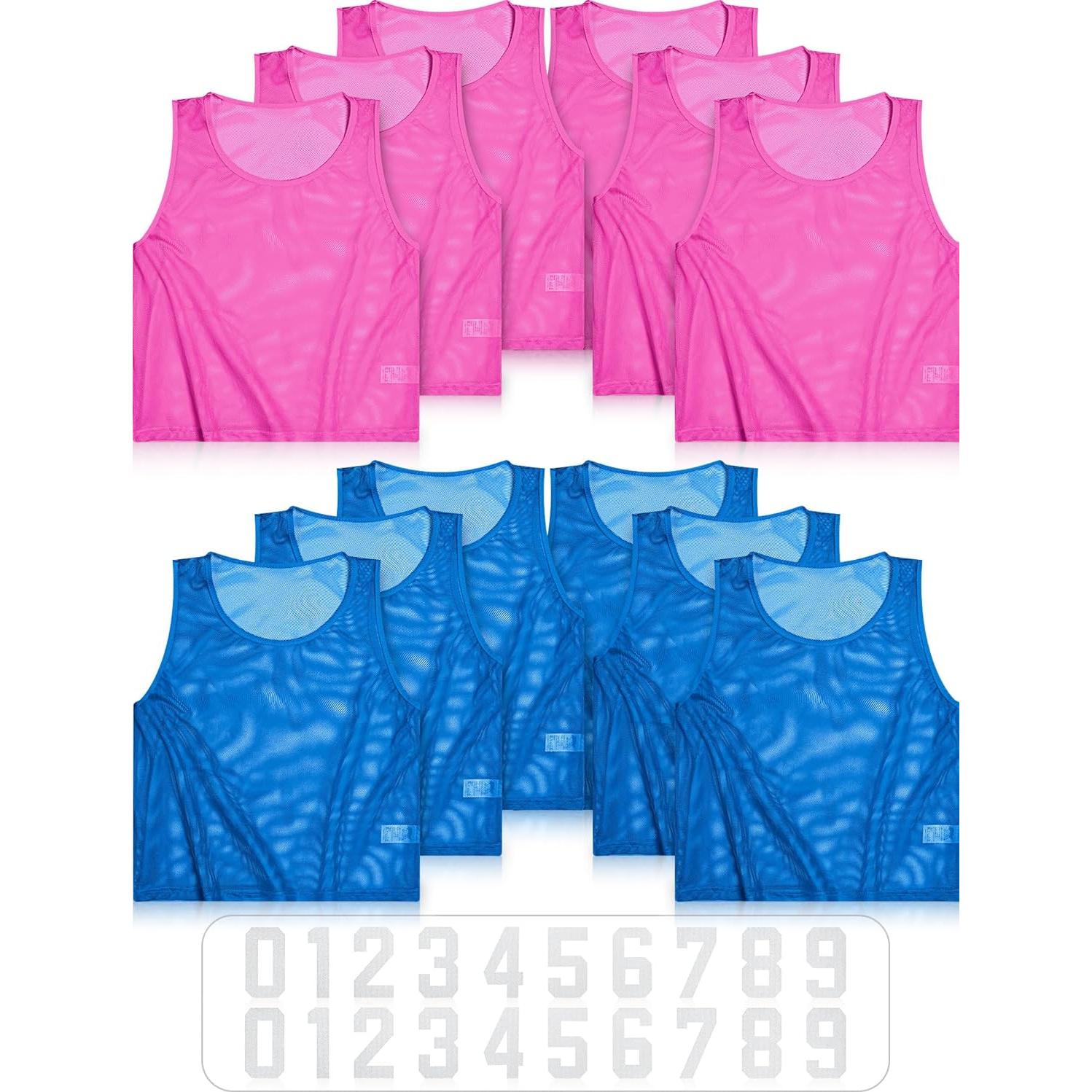 Chalecos de Scrimmage Boyiee para Jóvenes - Malla Nylon 12 Piezas