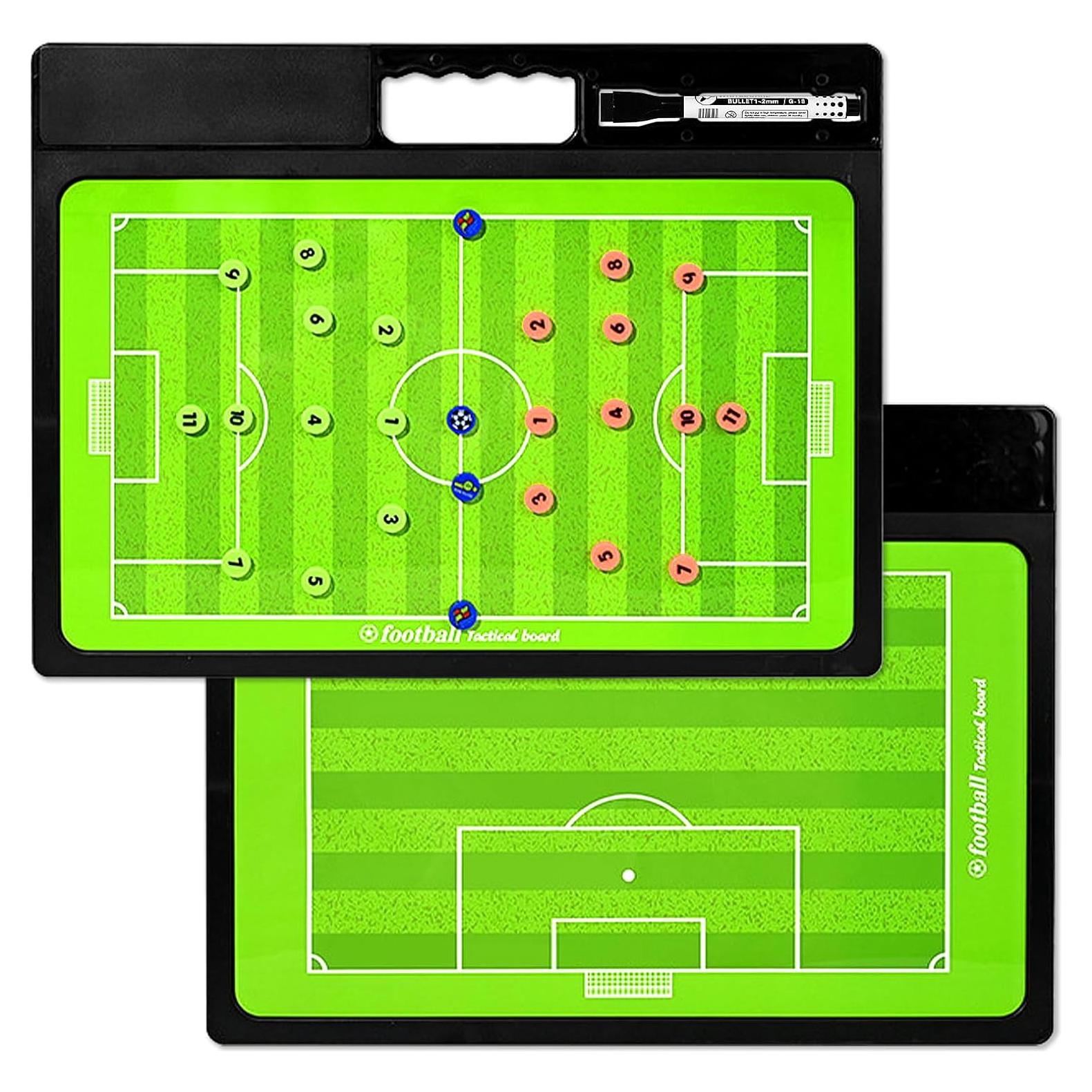 Tablero de Entrenamiento de Fútbol Keweis Doble Cara Borrado en Seco