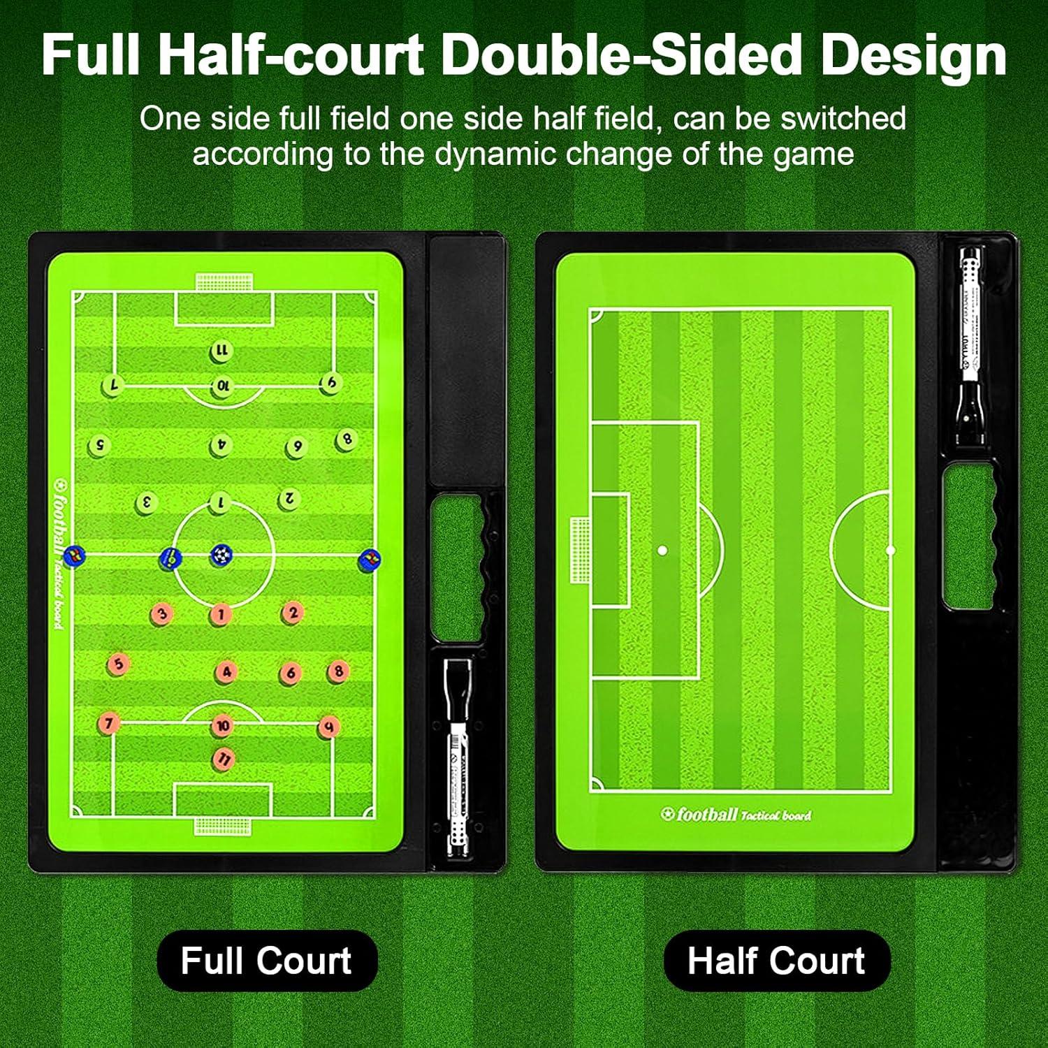 Tablero de Entrenamiento de Fútbol Keweis Doble Cara Borrado en Seco
