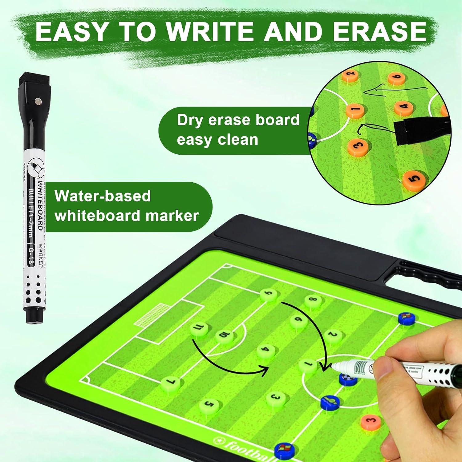 Tablero de Entrenamiento de Fútbol Keweis Doble Cara Borrado en Seco