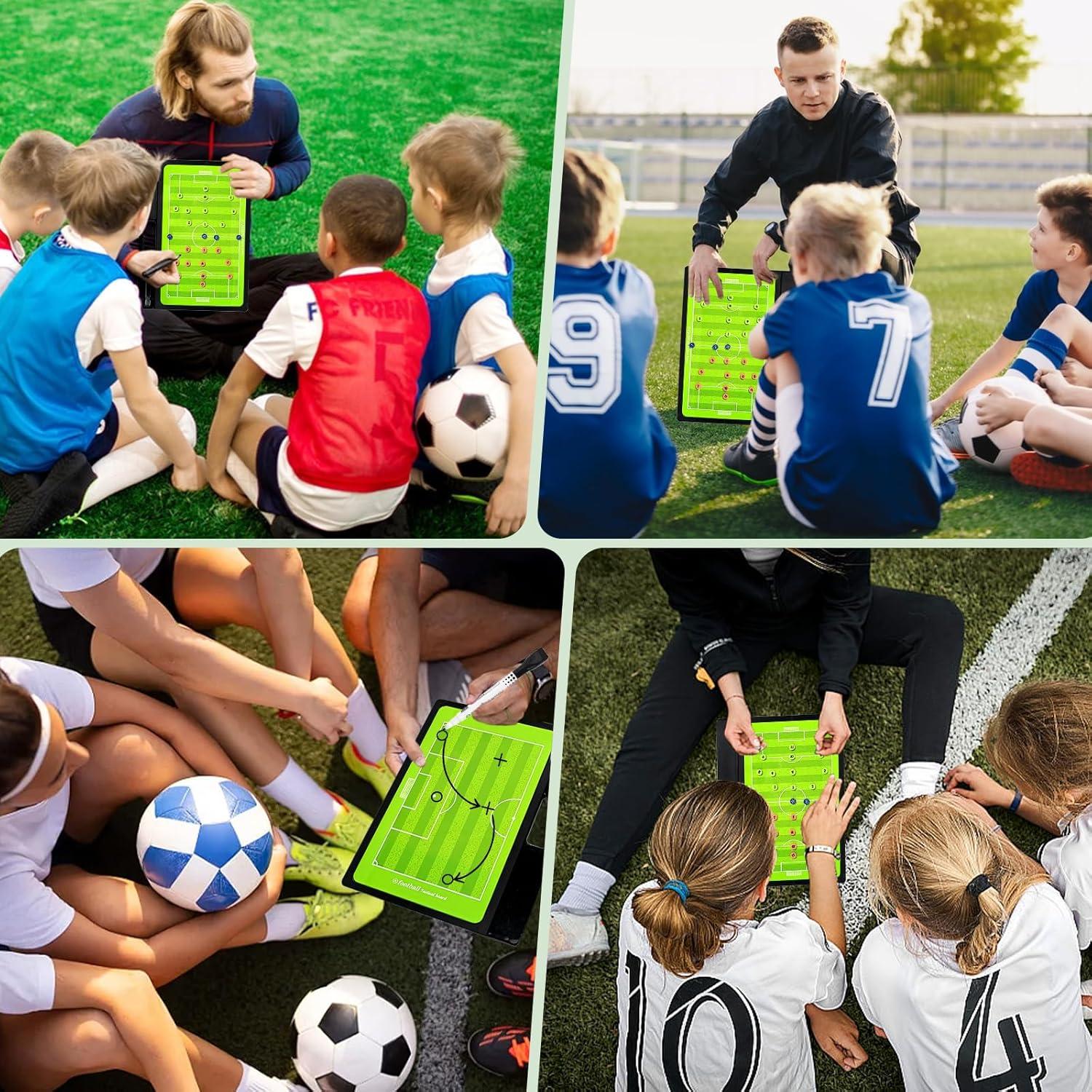 Tablero de Entrenamiento de Fútbol Keweis Doble Cara Borrado en Seco