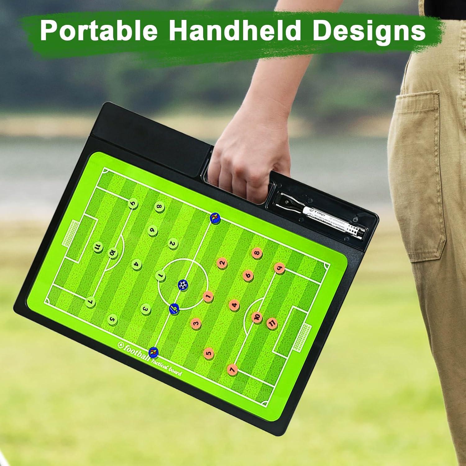 Tablero de Entrenamiento de Fútbol Keweis Doble Cara Borrado en Seco