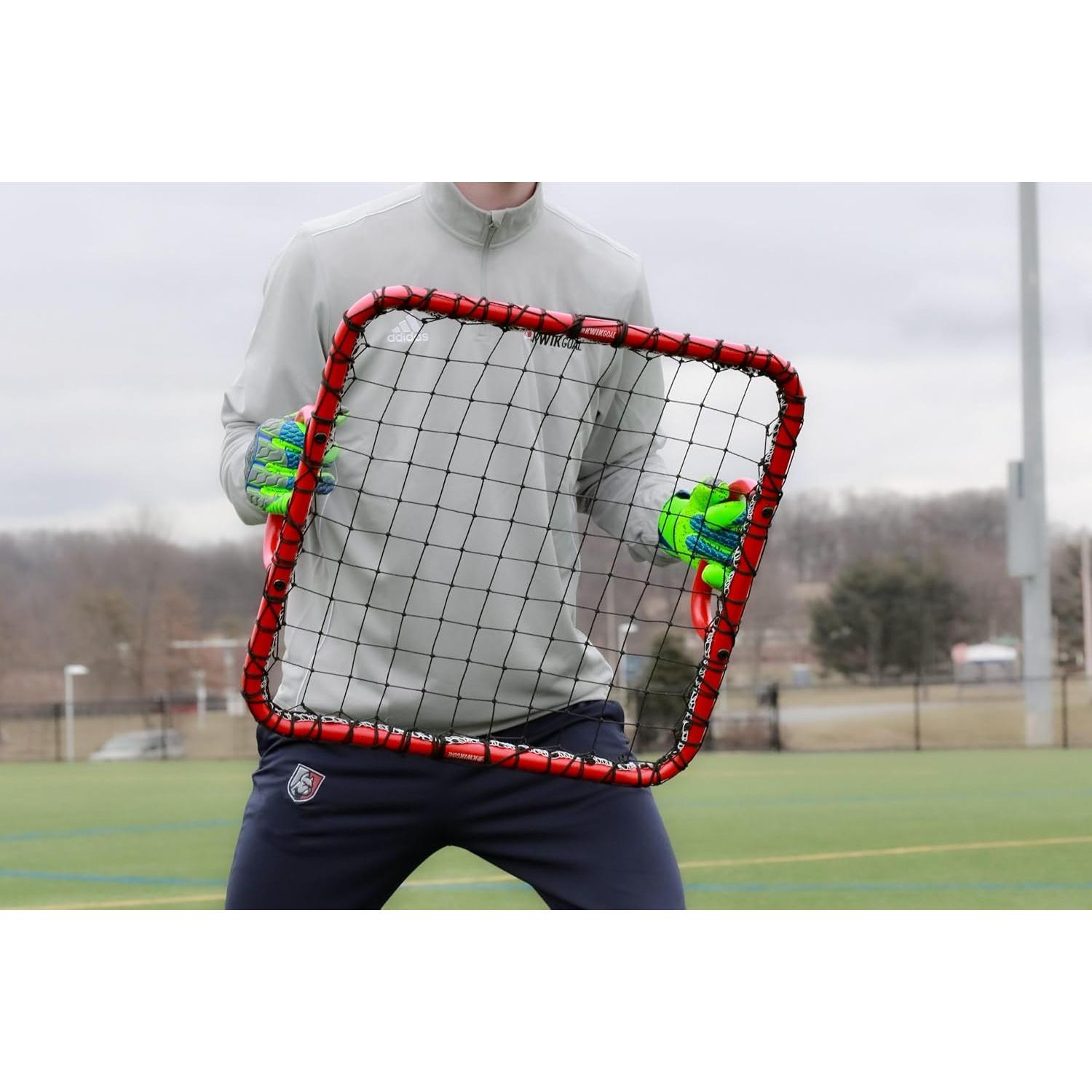 Rebotador de Mano Kwik Goal - Acero, 63.5x66 cm, Rojo