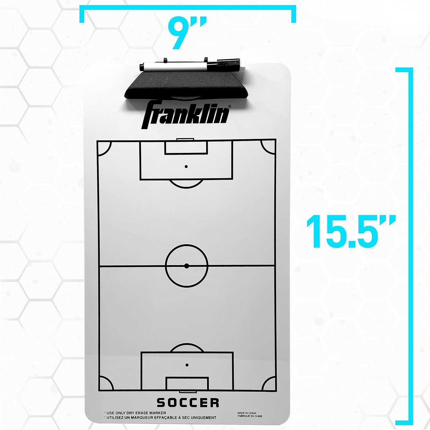 Clipboard de Fútbol Franklin Sports - Pizarra Blanca 28.4x19cm