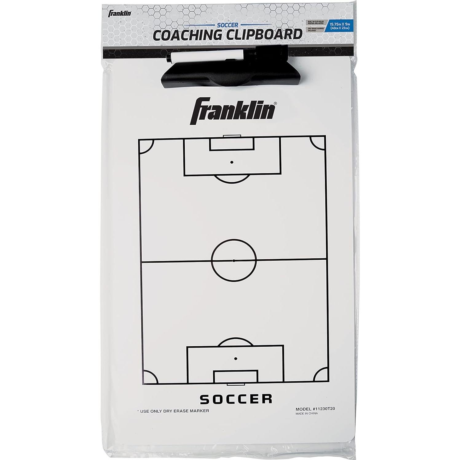 Clipboard de Fútbol Franklin Sports - Pizarra Blanca 28.4x19cm