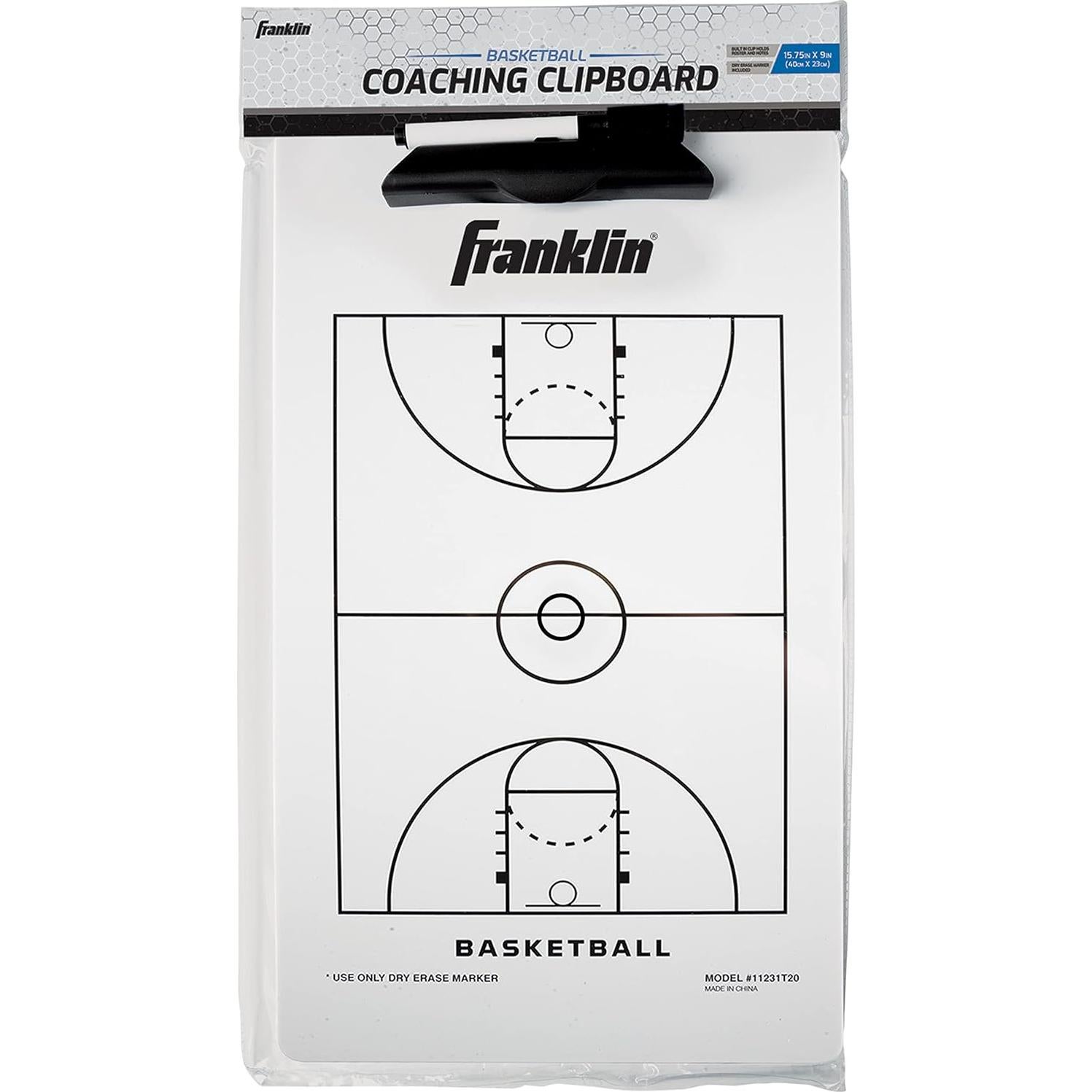 Pizarra de Entrenador Baloncesto Franklin Sports 40x23 cm