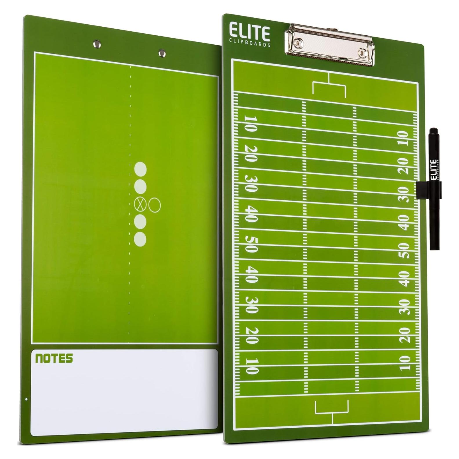 Tablero de Entrenador Borrado en Seco Elite Fútbol Verde 36.83x21.59cm