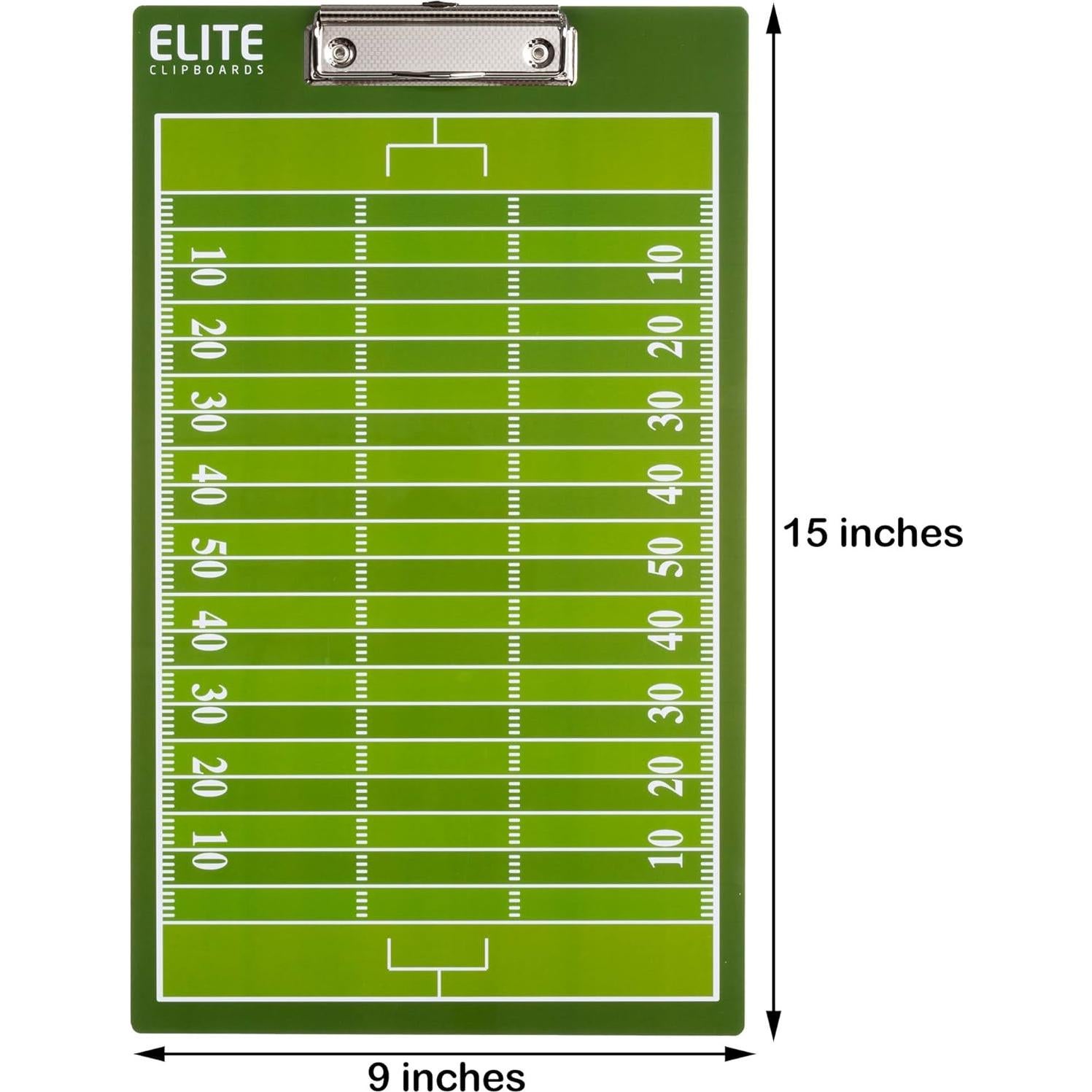 Tablero de Entrenador Borrado en Seco Elite Fútbol Verde 36.83x21.59cm