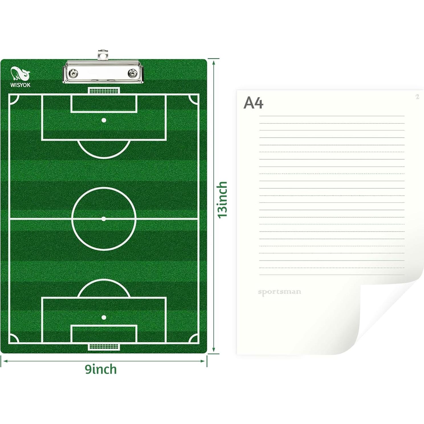 Pizarra de Entrenamiento de Fútbol WISYOK Doble Cara 33x23cm