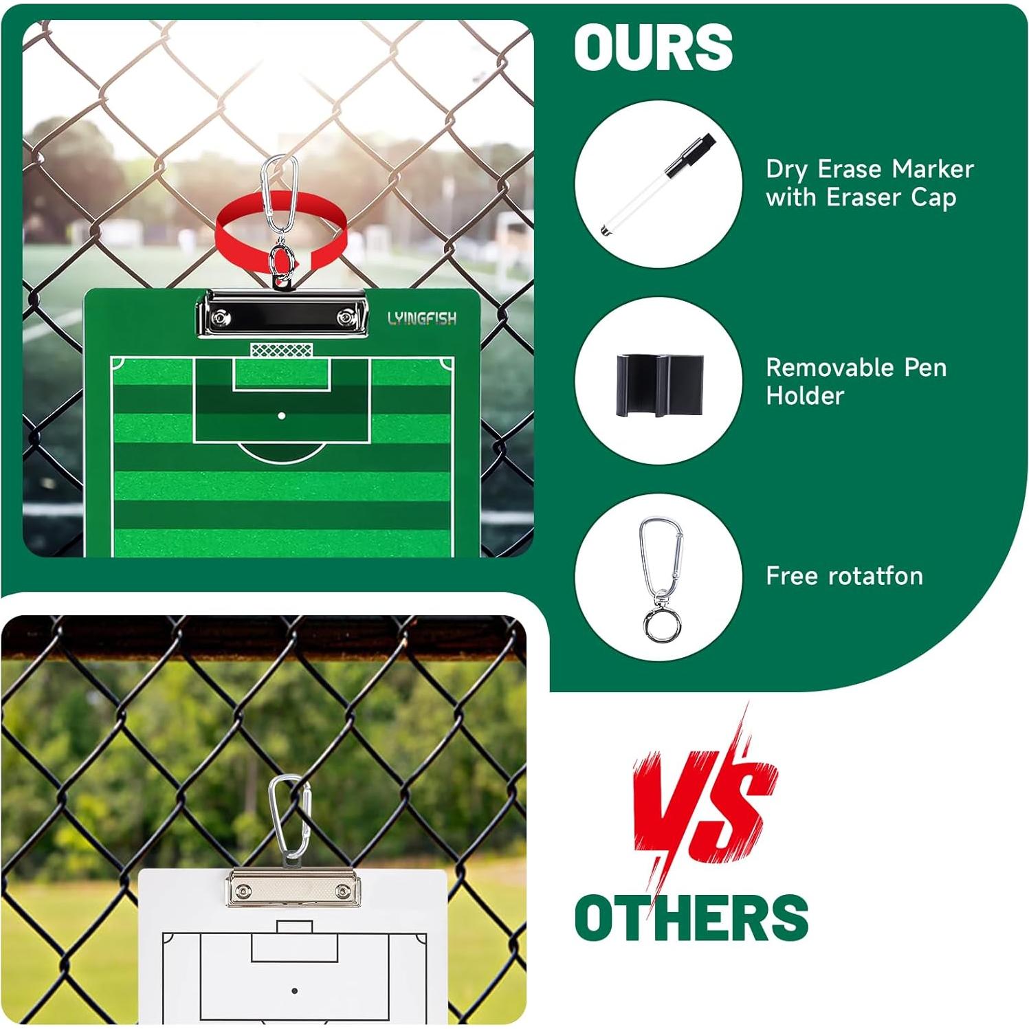 Pizarra de Entrenadores de Fútbol LYINGFISH 22.86x35.05cm