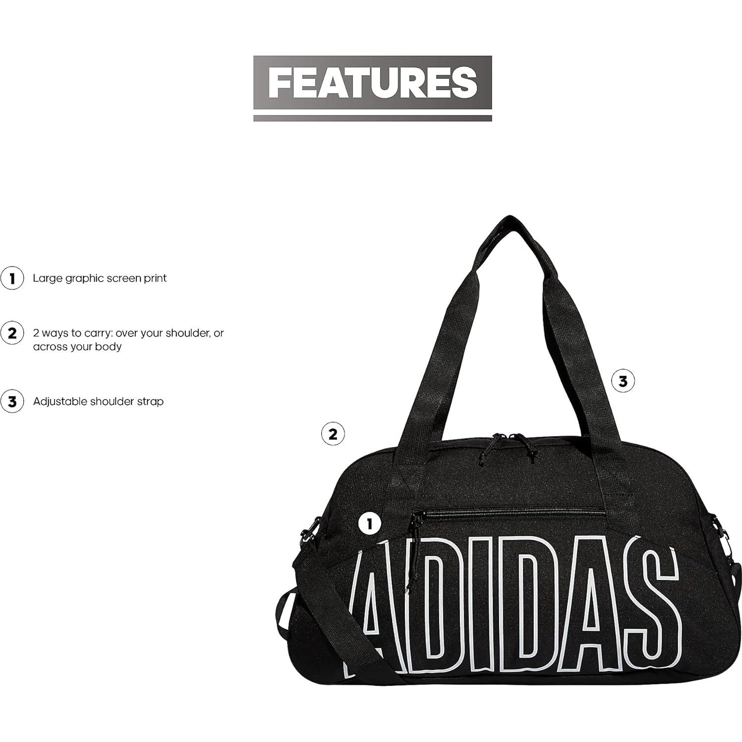 Bolsa de Deporte Unisex Adidas Gráfica Negra