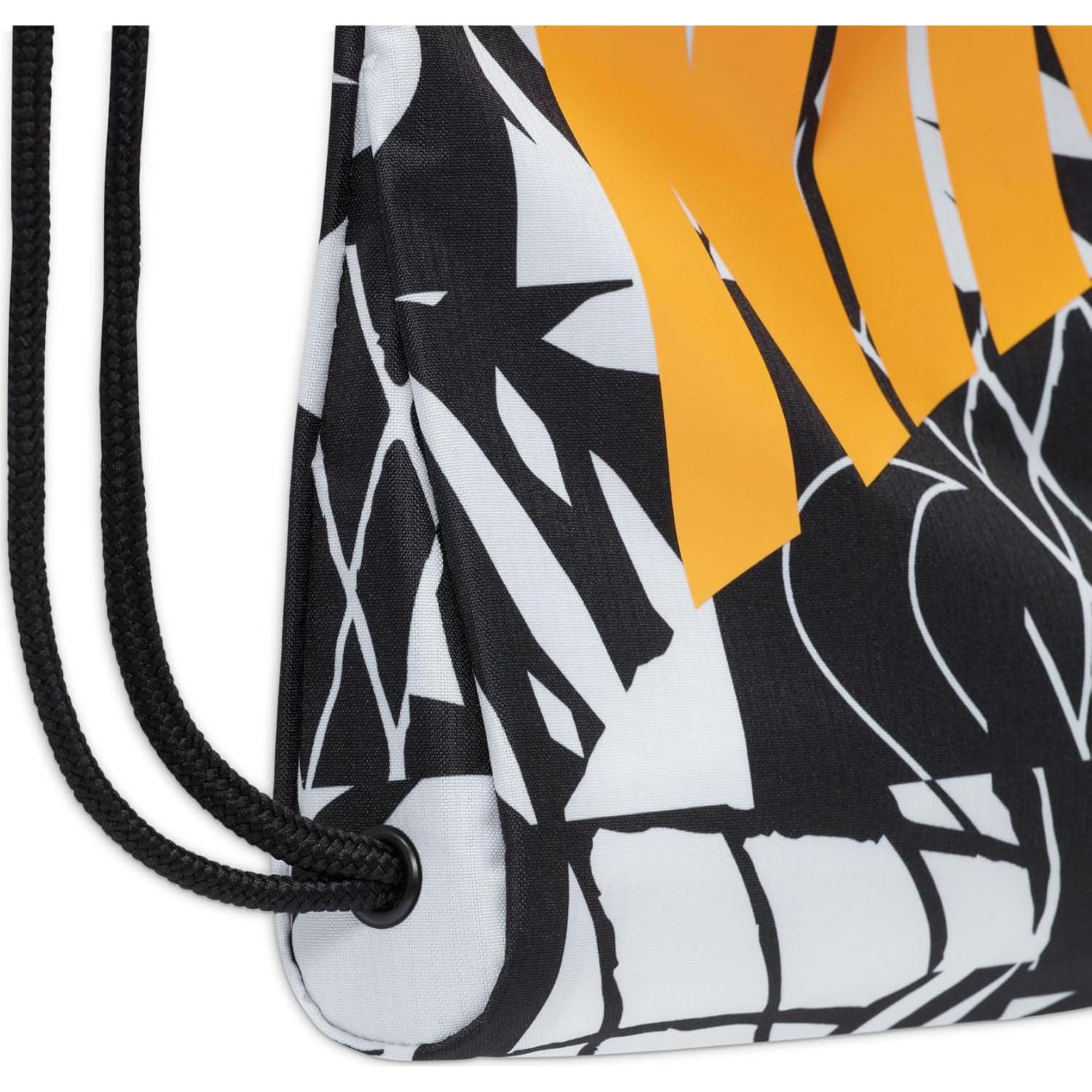 Bolsa de Cuerda Unisex Nike para Niños 12L Negro/Blanco/Naranja