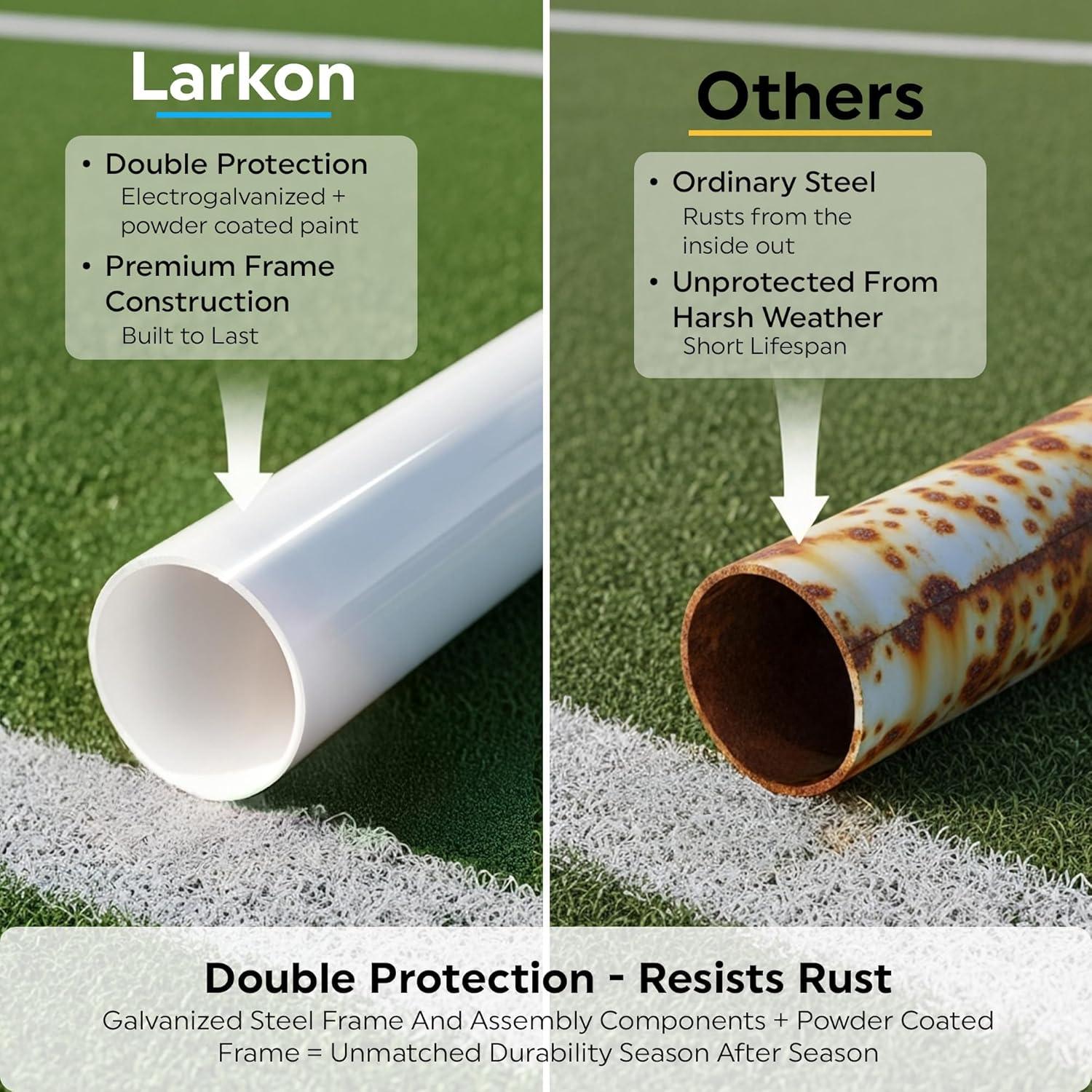 Portería de Fútbol Larkon 3.66x1.83m con Marco de Acero