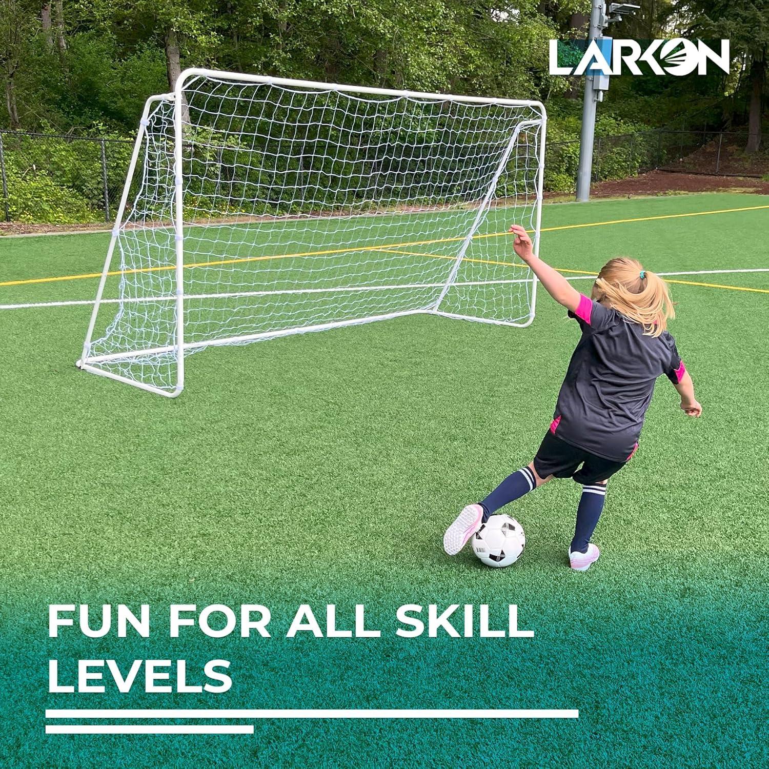 Portería de Fútbol Larkon 3.66x1.83m con Marco de Acero