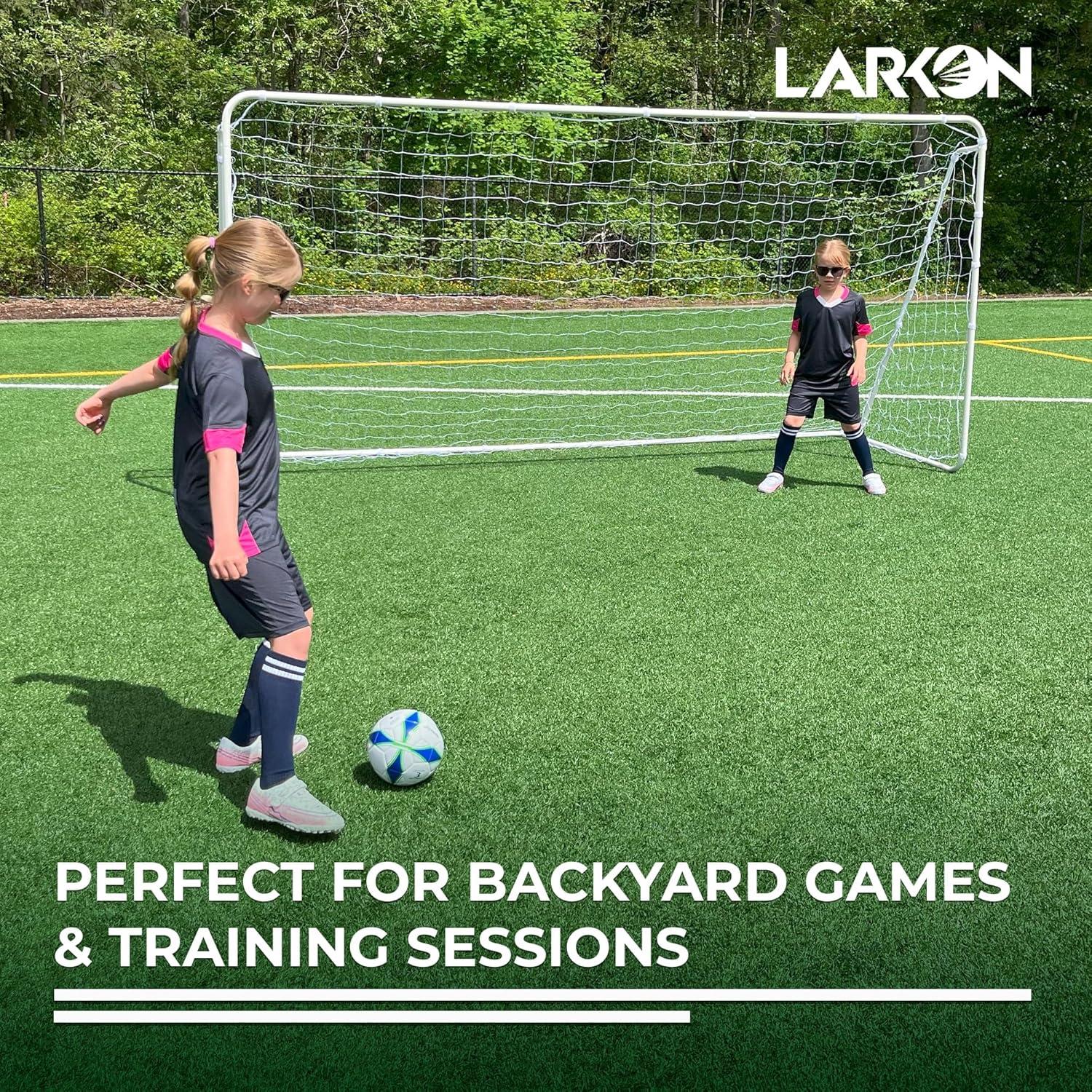 Portería de Fútbol Larkon 3.66x1.83m con Marco de Acero