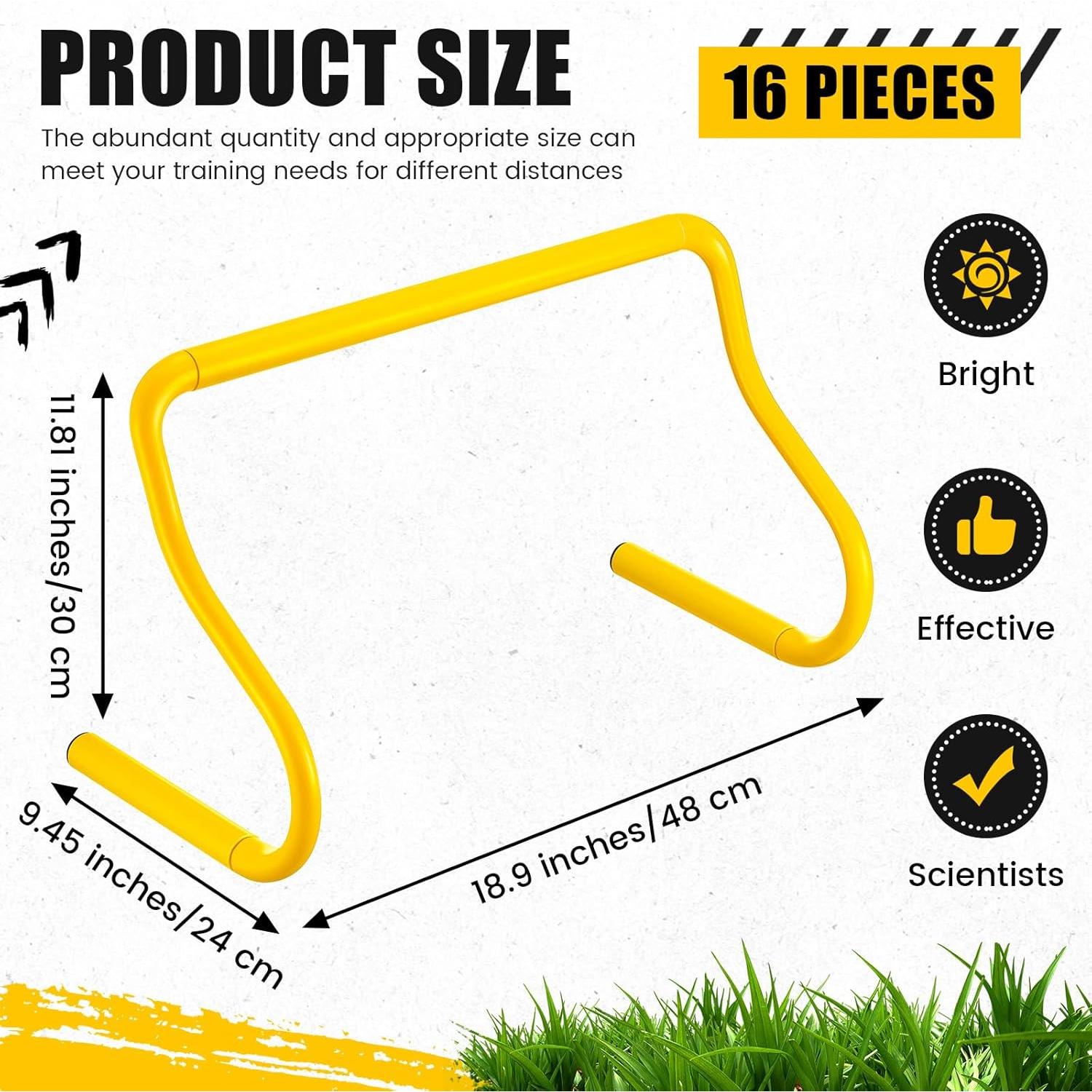 16 Vallas de Agilidad Desmontables Seenelling QAR2975 48x24 cm