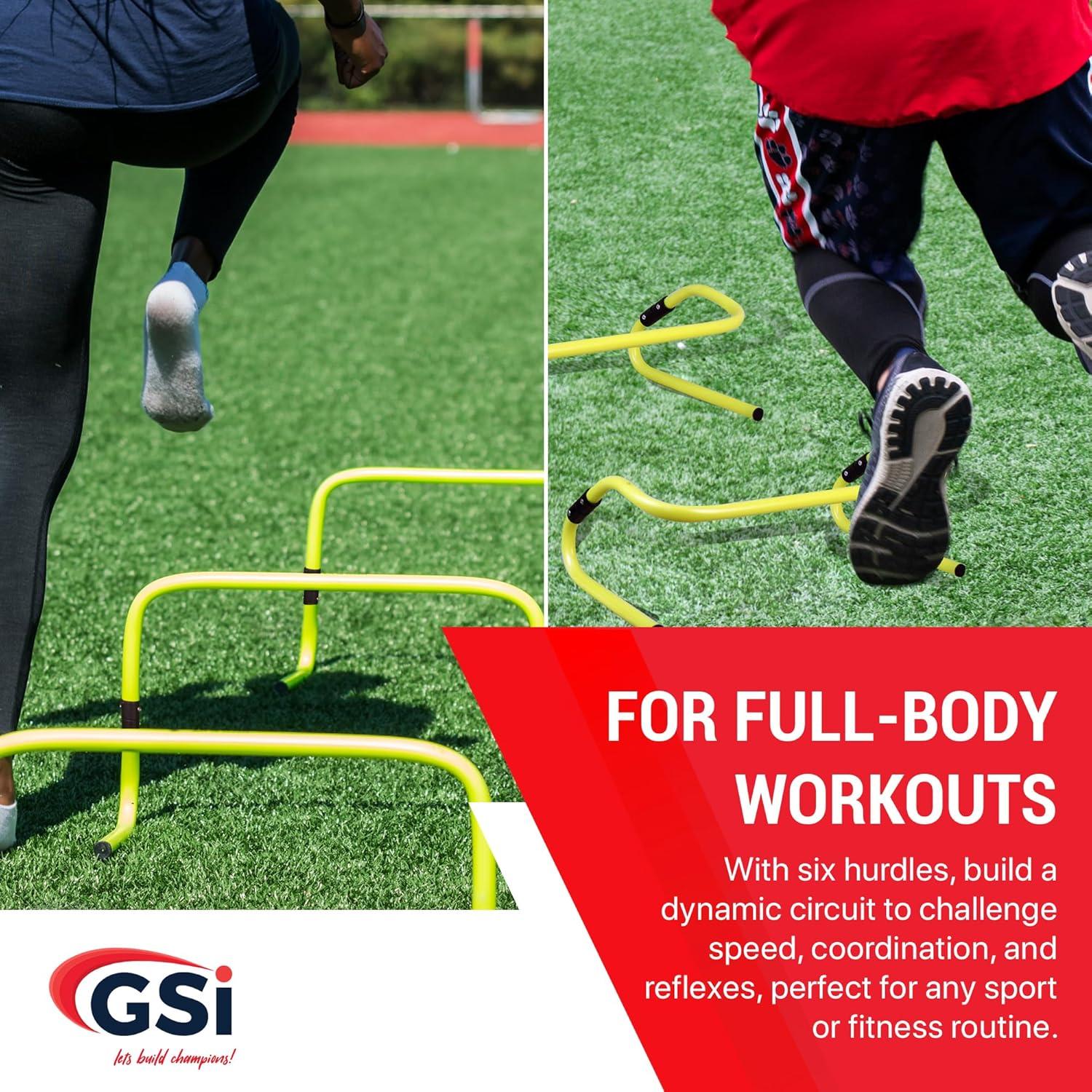Vallas de Agilidad Doble Altura GSi - Paquete de 6 Ajustables