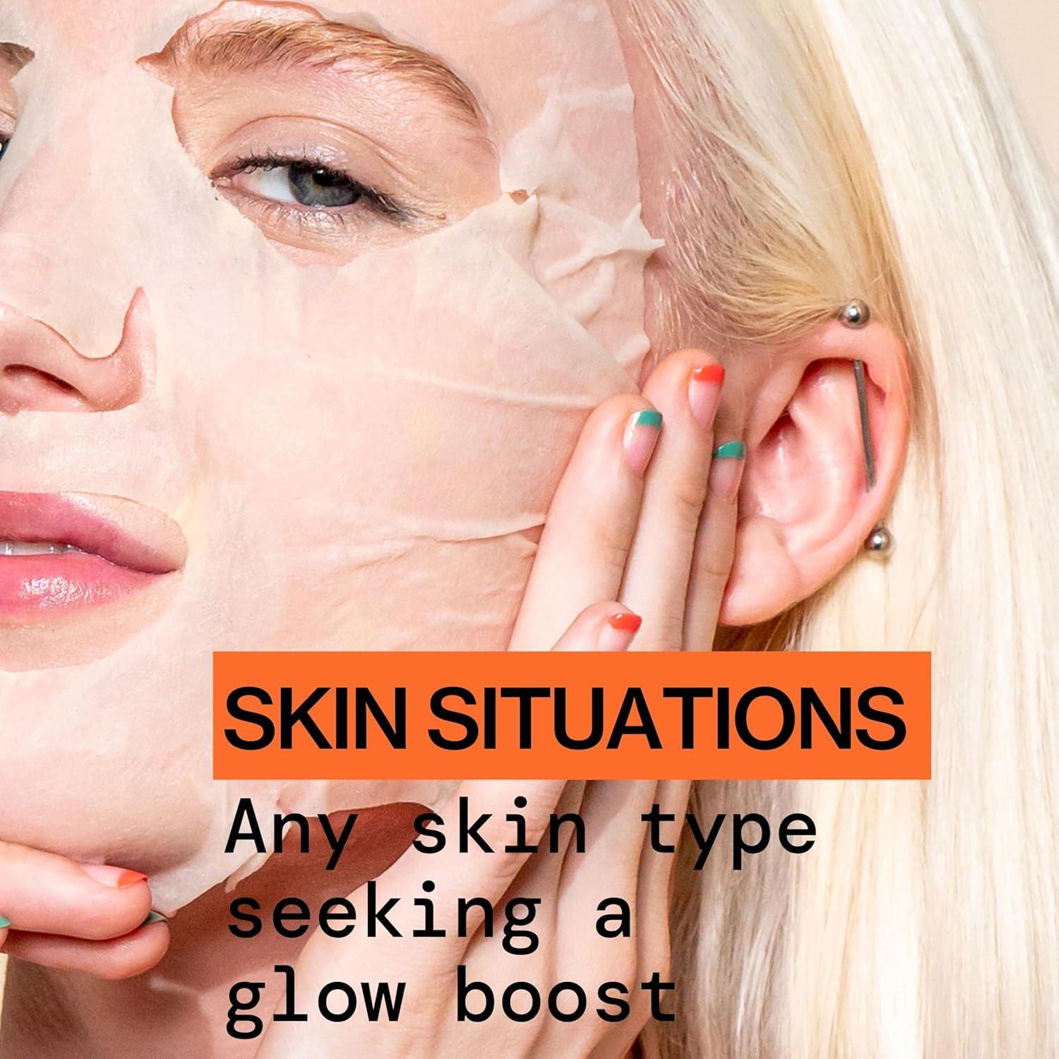 Mascarilla Facial Iluminadora Vitamin C Glow Baby Pacifica 4-Pack