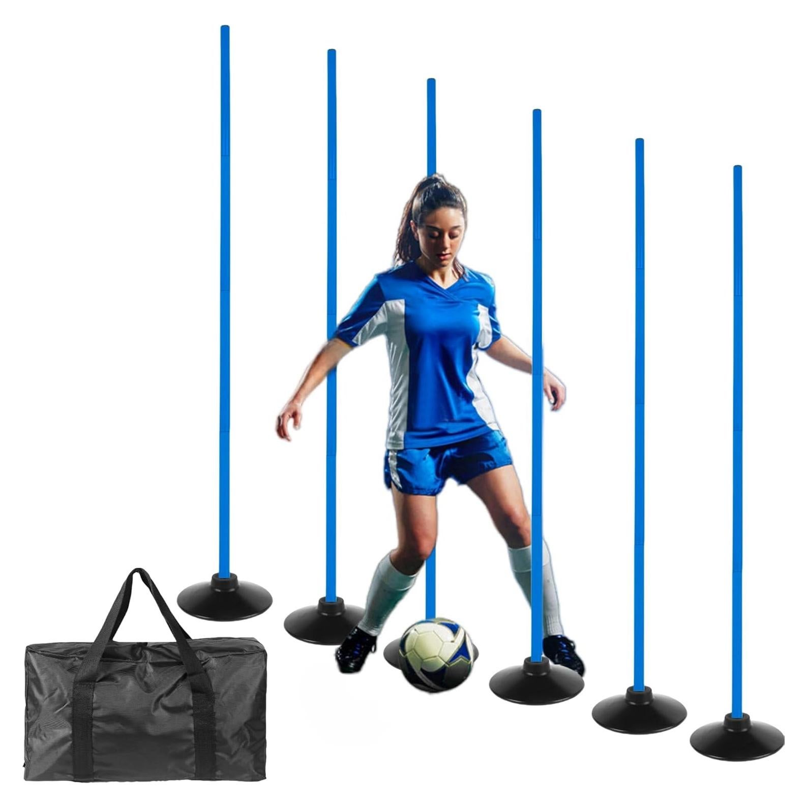 6 Postes de Agilidad Ajustables Nbguigdstr con Bases de Goma