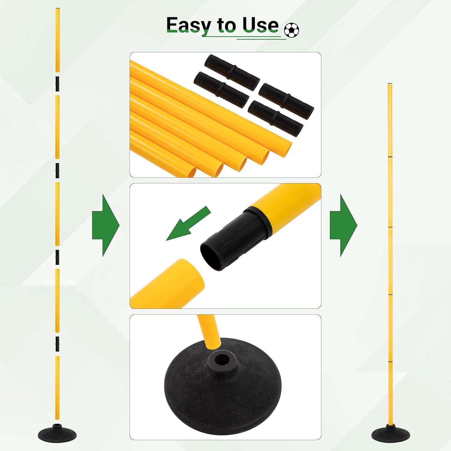 Postes de Agilidad Neoaider 1.83 m Paquete de 6 para Entrenamiento