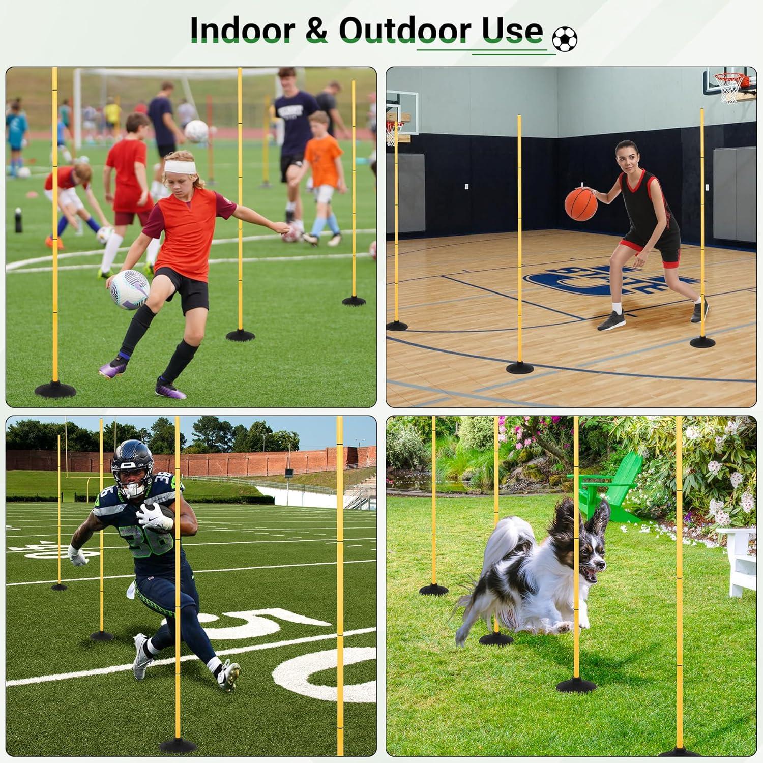 Postes de Agilidad Neoaider 1.83 m Paquete de 6 para Entrenamiento