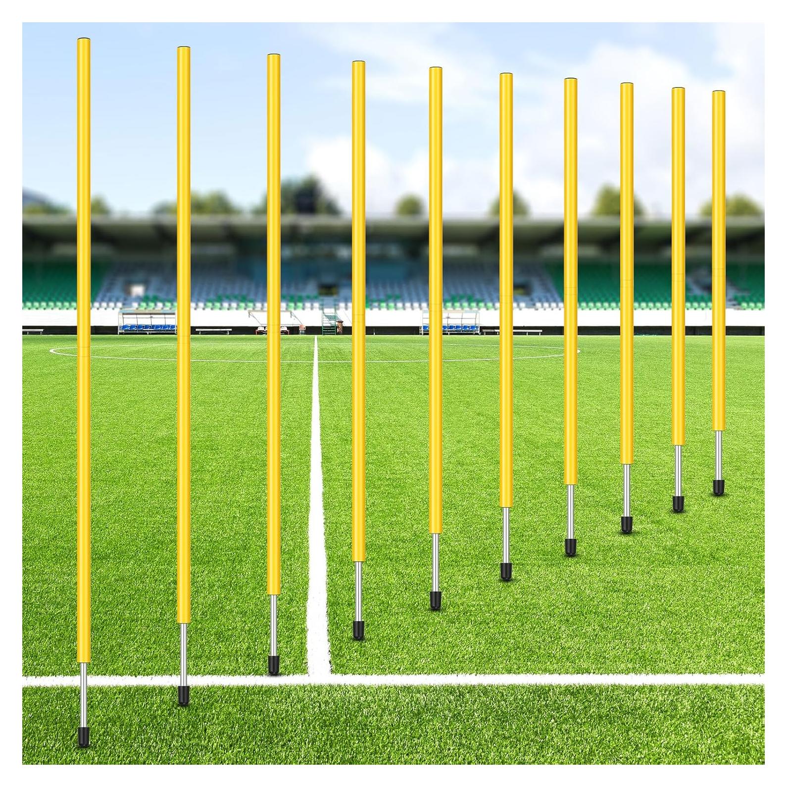 Bastones de Agilidad Blulu 1.5m Ajustables para Fútbol - 10 Piezas