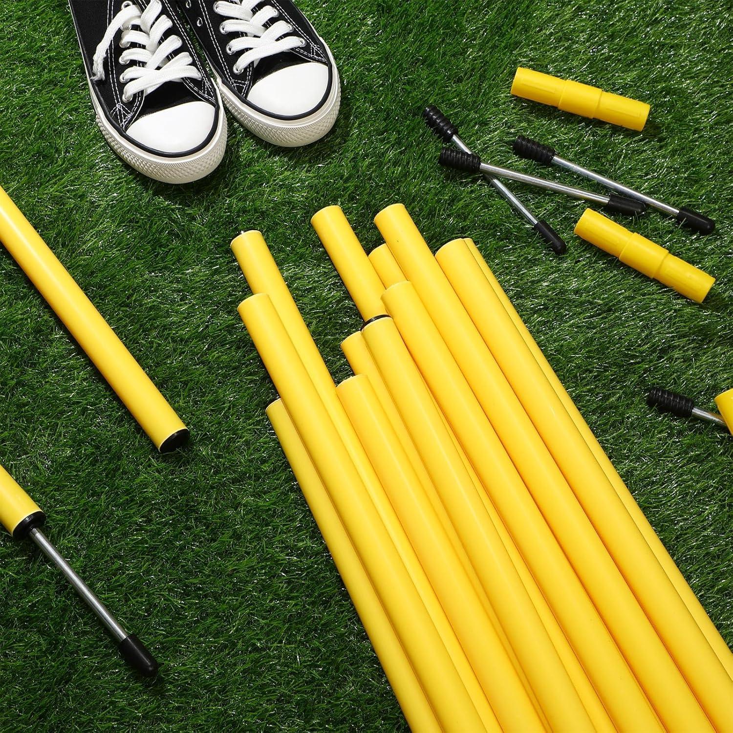 Bastones de Agilidad Blulu 1.5m Ajustables para Fútbol - 10 Piezas