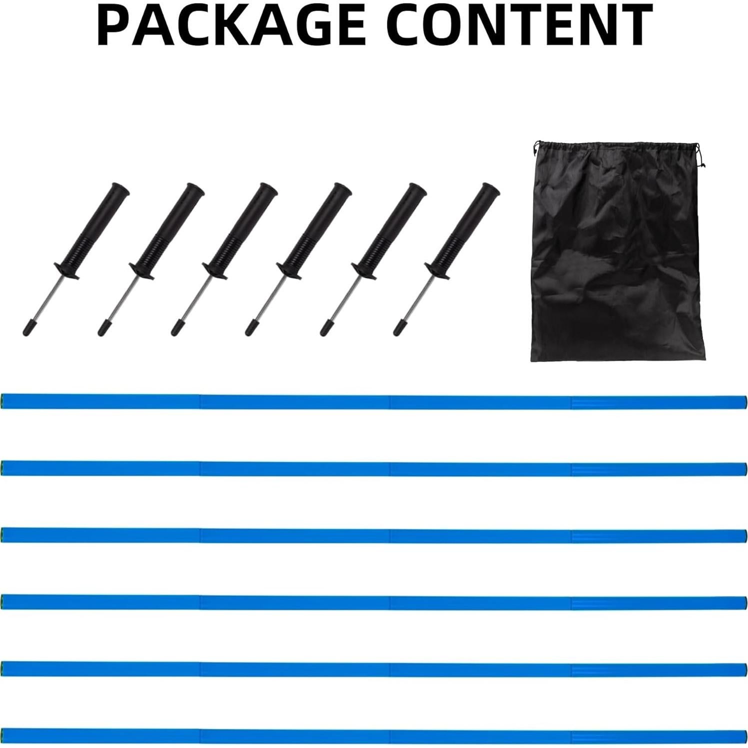 6 Postes de Agilidad para Fútbol Nbguigdstr 1.52m Azul