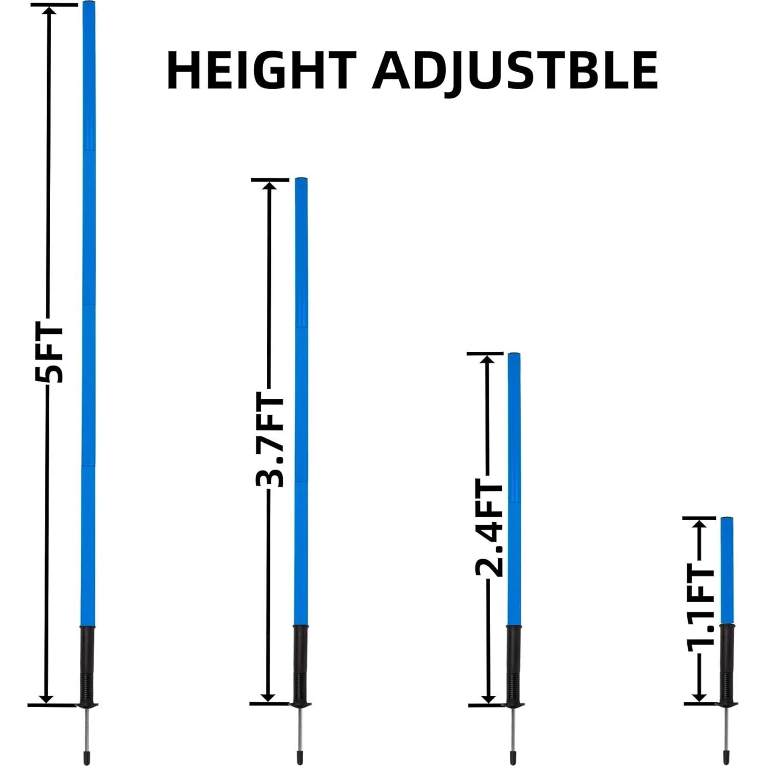 6 Postes de Agilidad para Fútbol Nbguigdstr 1.52m Azul