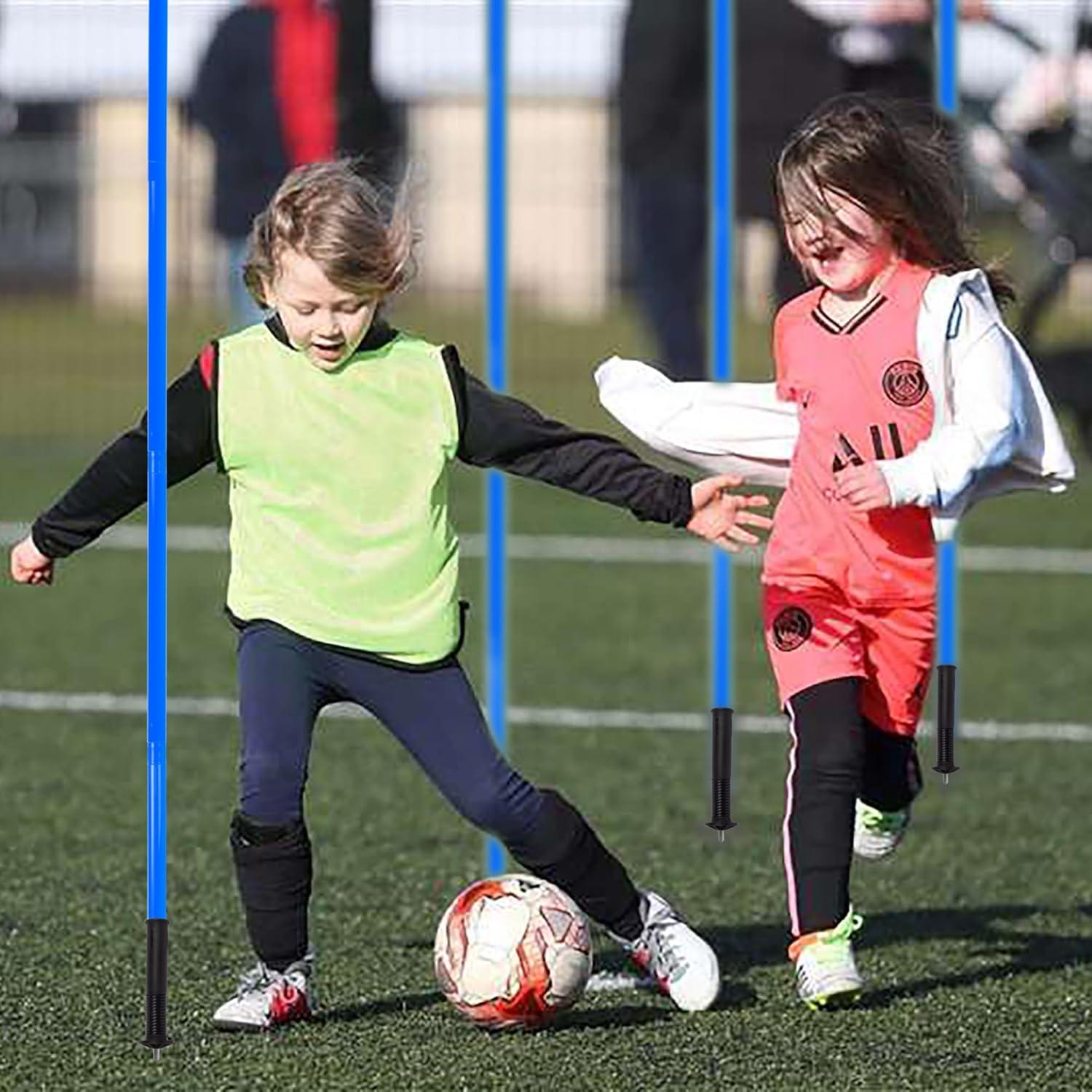 6 Postes de Agilidad para Fútbol Nbguigdstr 1.52m Azul