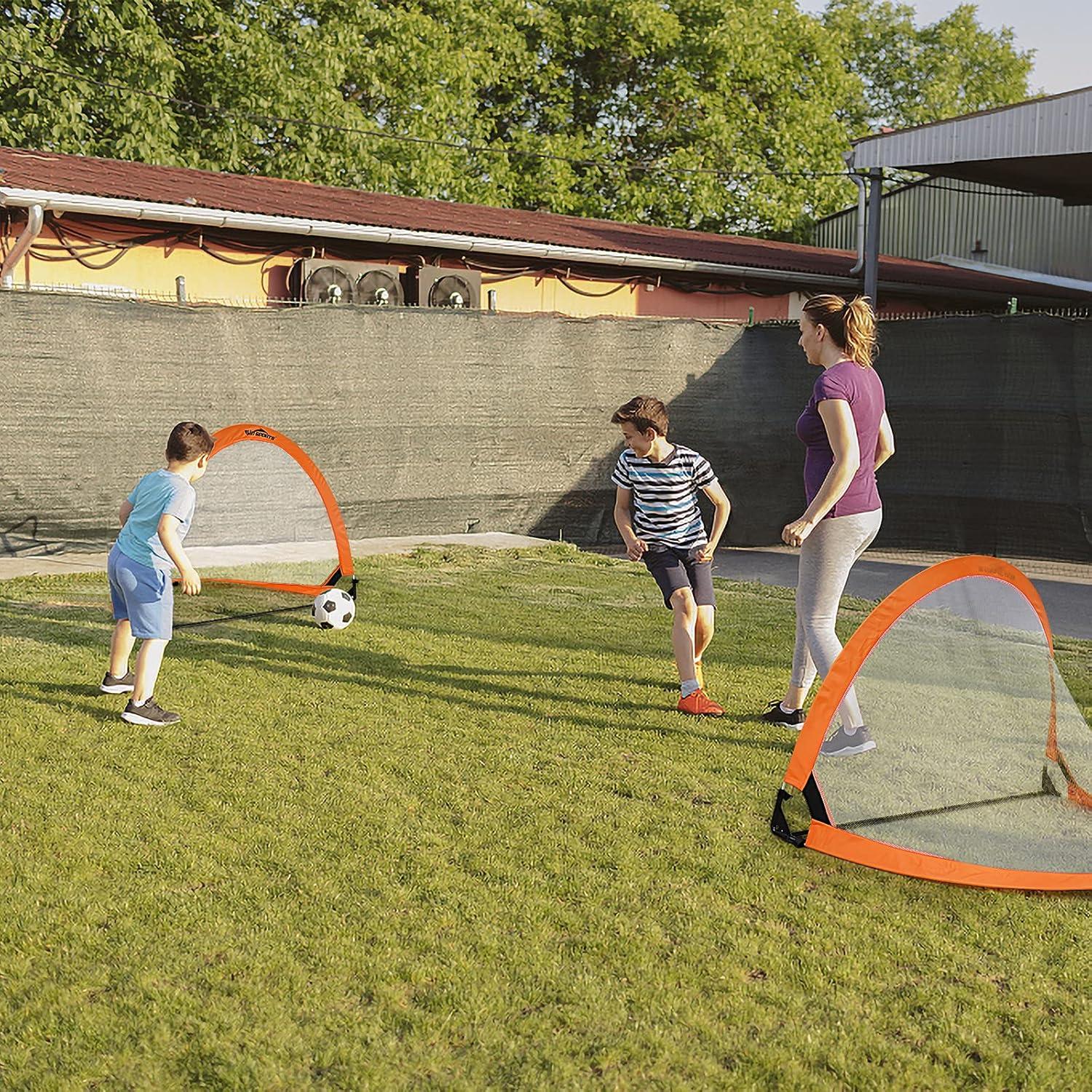 Portería de Fútbol Plegable WIn SPORTS 1.22 m con Conos