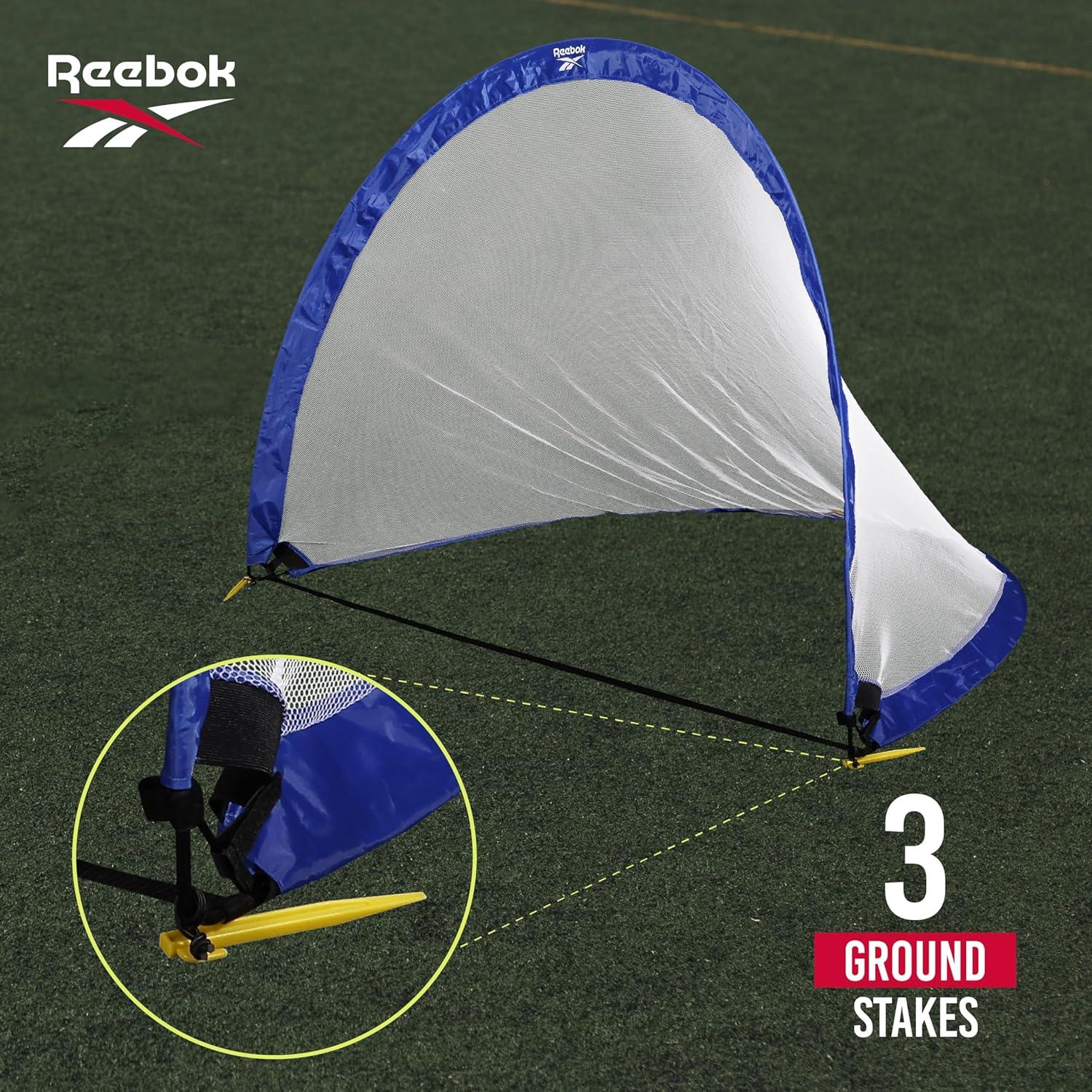 Portería de Fútbol Reebok RVSGL064 Azul Plegable 203x508x635 cm