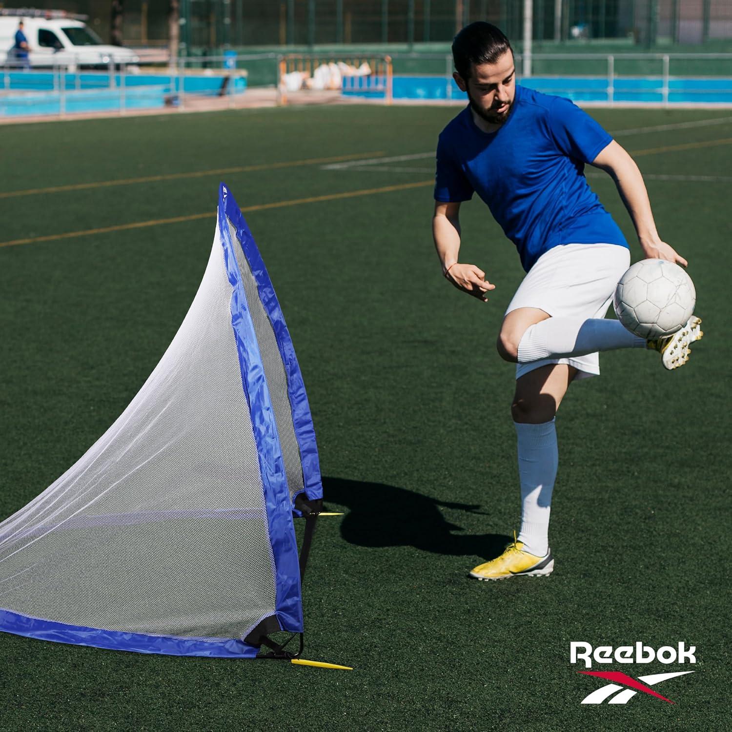 Portería de Fútbol Reebok RVSGL064 Azul Plegable 203x508x635 cm