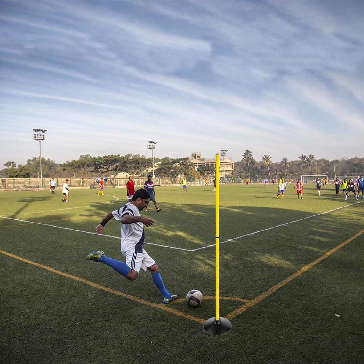 Postes de Agilidad 1.83m ASENVER con Base de Goma - Paquete de 4