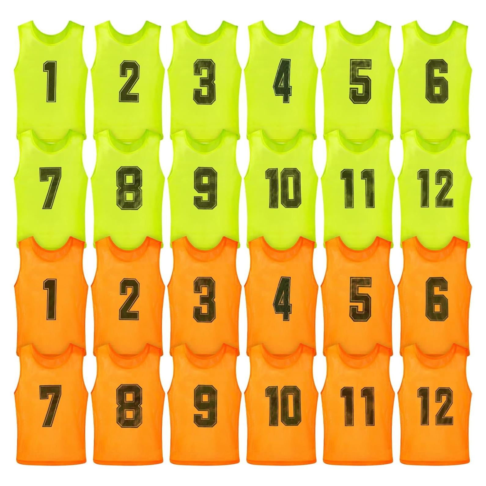 Chalecos de Malla Vabean 24 Piezas para Deportes Adultos