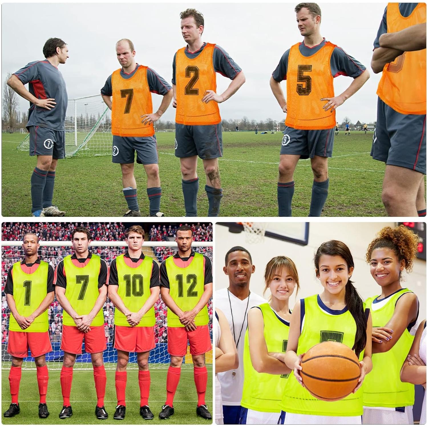 Chalecos de Malla Vabean 24 Piezas para Deportes Adultos