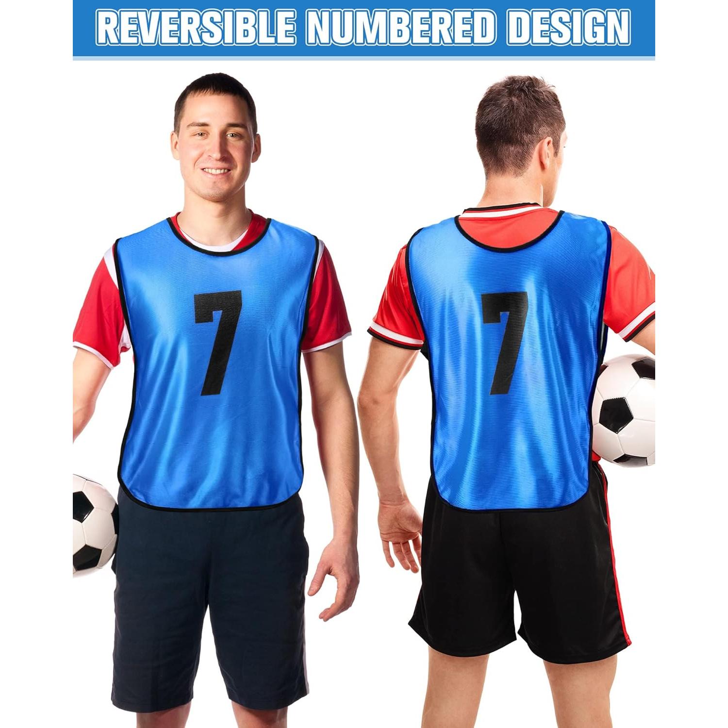 Chalecos Deportivos Numerados Yahenda 24 Pcs para Fútbol