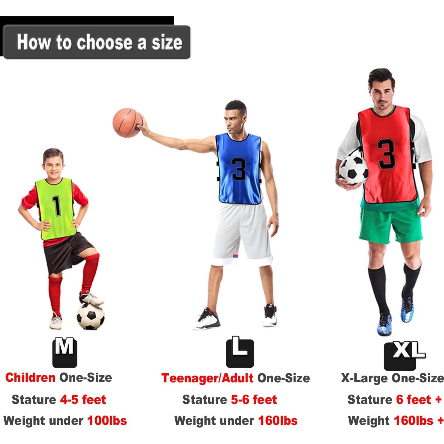 Chalecos de Entrenamiento Augctoer 12 Pcs Unisex Verde M